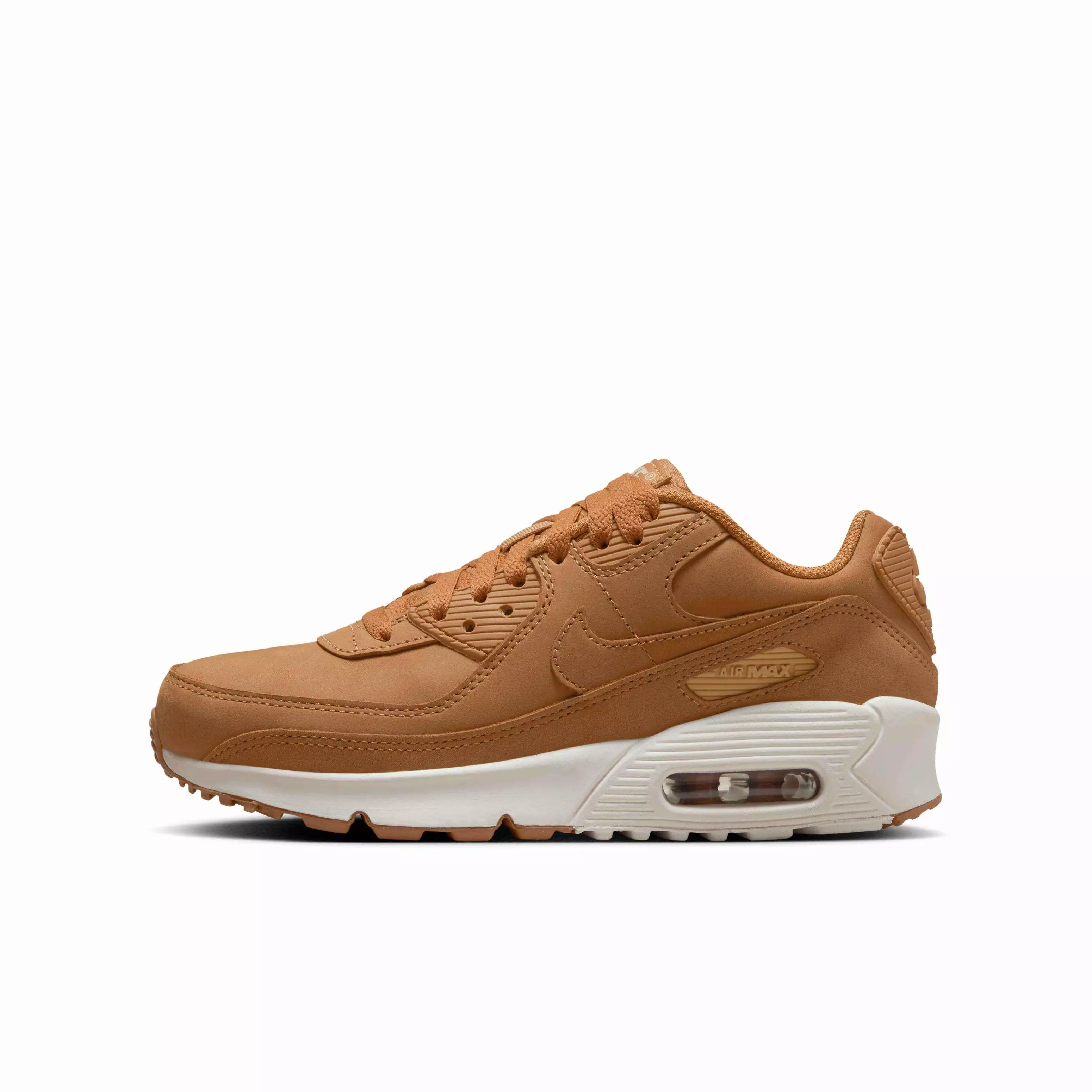 Nike Air Max 90 "Flax/Sail/Flax" Grade School Boys' Shoe - FLAX/SAIL/FLAX