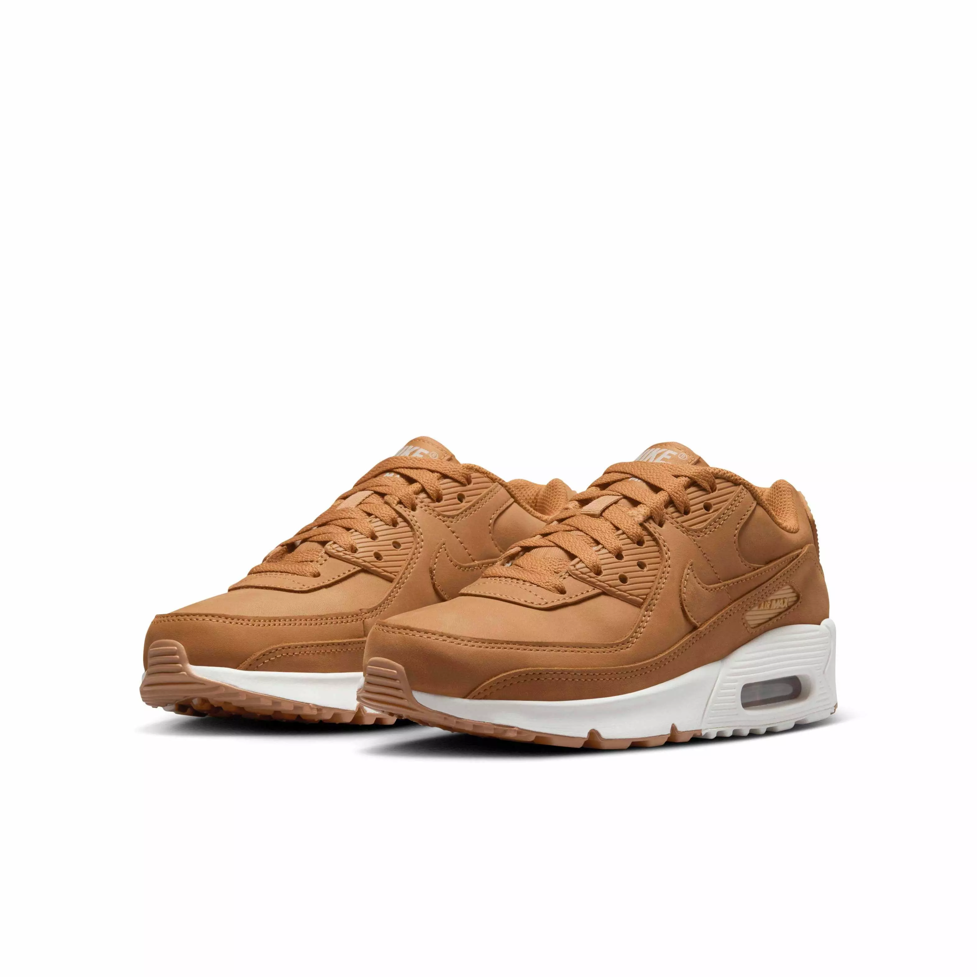 Nike Air Max 90 "Flax/Sail/Flax" Grade School Boys' Shoe - FLAX/SAIL/FLAX