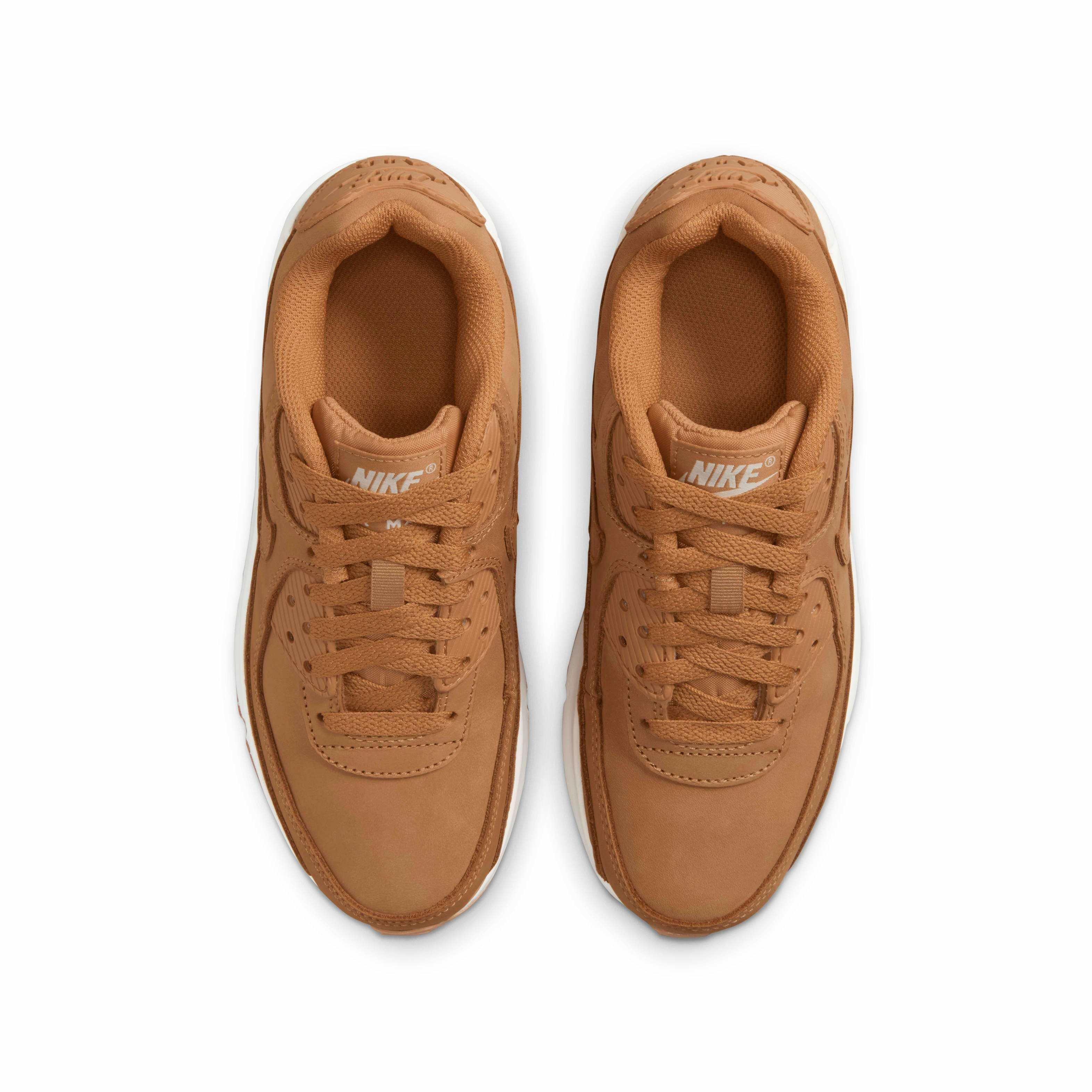Nike Air Max 90 "Flax/Sail/Flax" Grade School Boys' Shoe - FLAX/SAIL/FLAX Thumbnail View 4