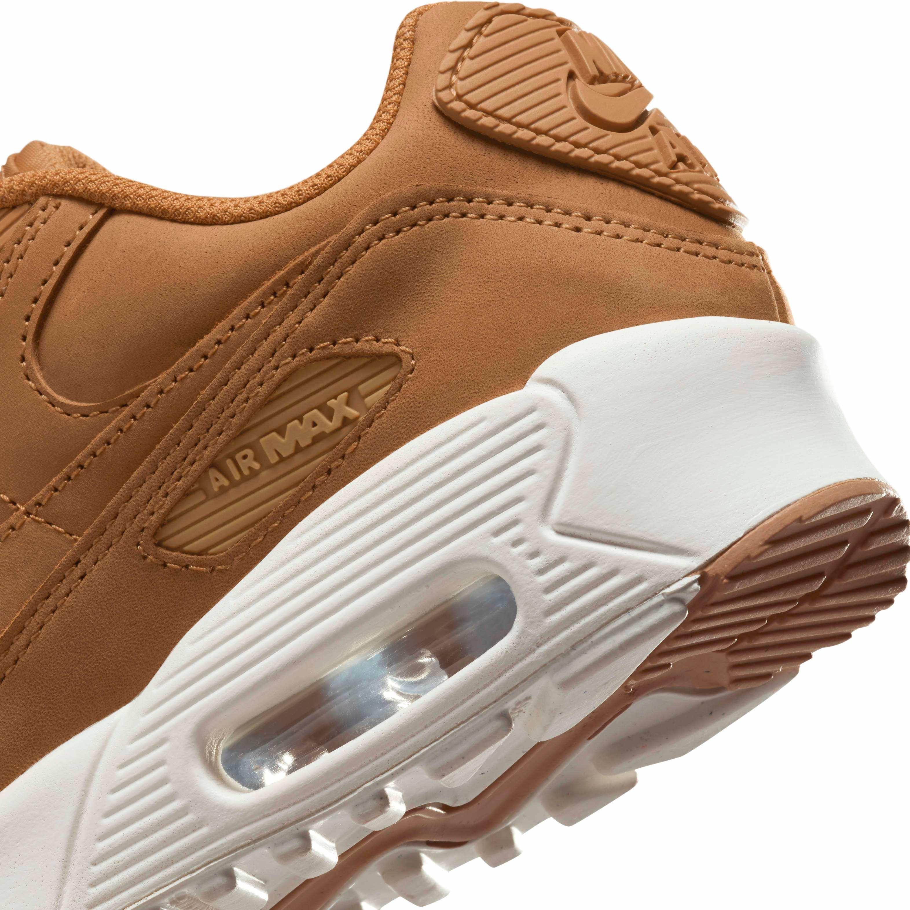 Nike Air Max 90 "Flax/Sail/Flax" Grade School Boys' Shoe - FLAX/SAIL/FLAX Thumbnail View 8