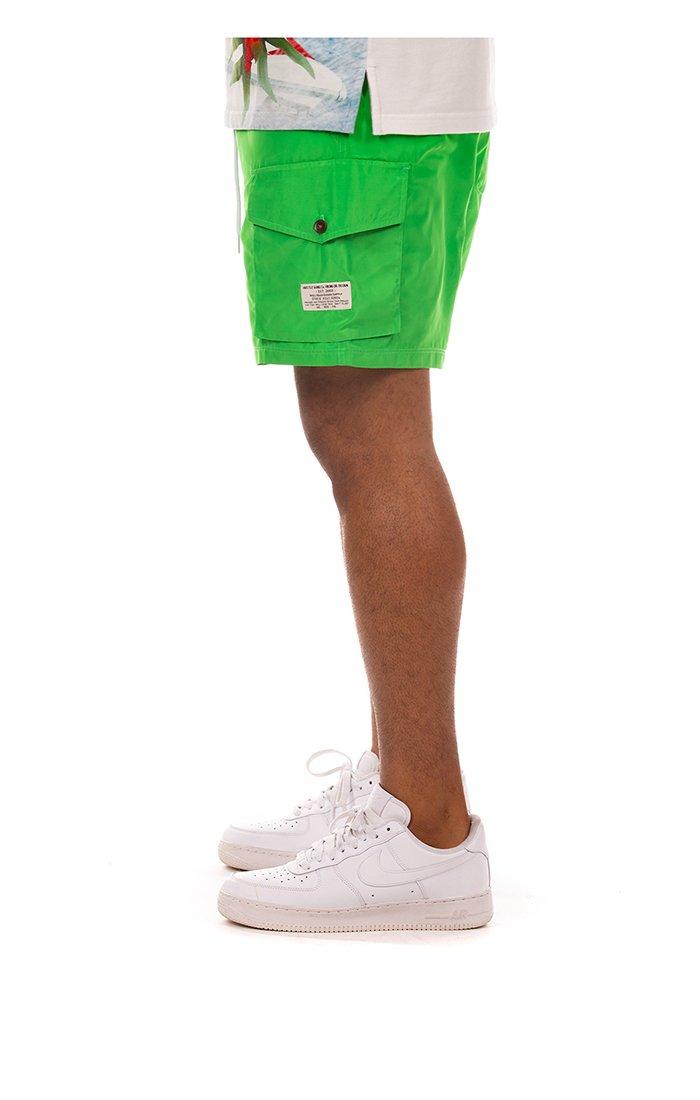 Hustle Gang Men's Unos Dos Shorts - Green - GREEN Thumbnail View 4
