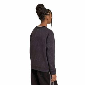 adidas Originals Big Girls' Disney Villains Loose Washed GFX Crew Sweatshirt - Black - BLACK