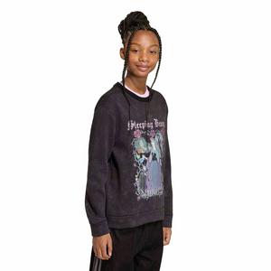 adidas Originals Big Girls' Disney Villains Loose Washed GFX Crew Sweatshirt - Black - BLACK