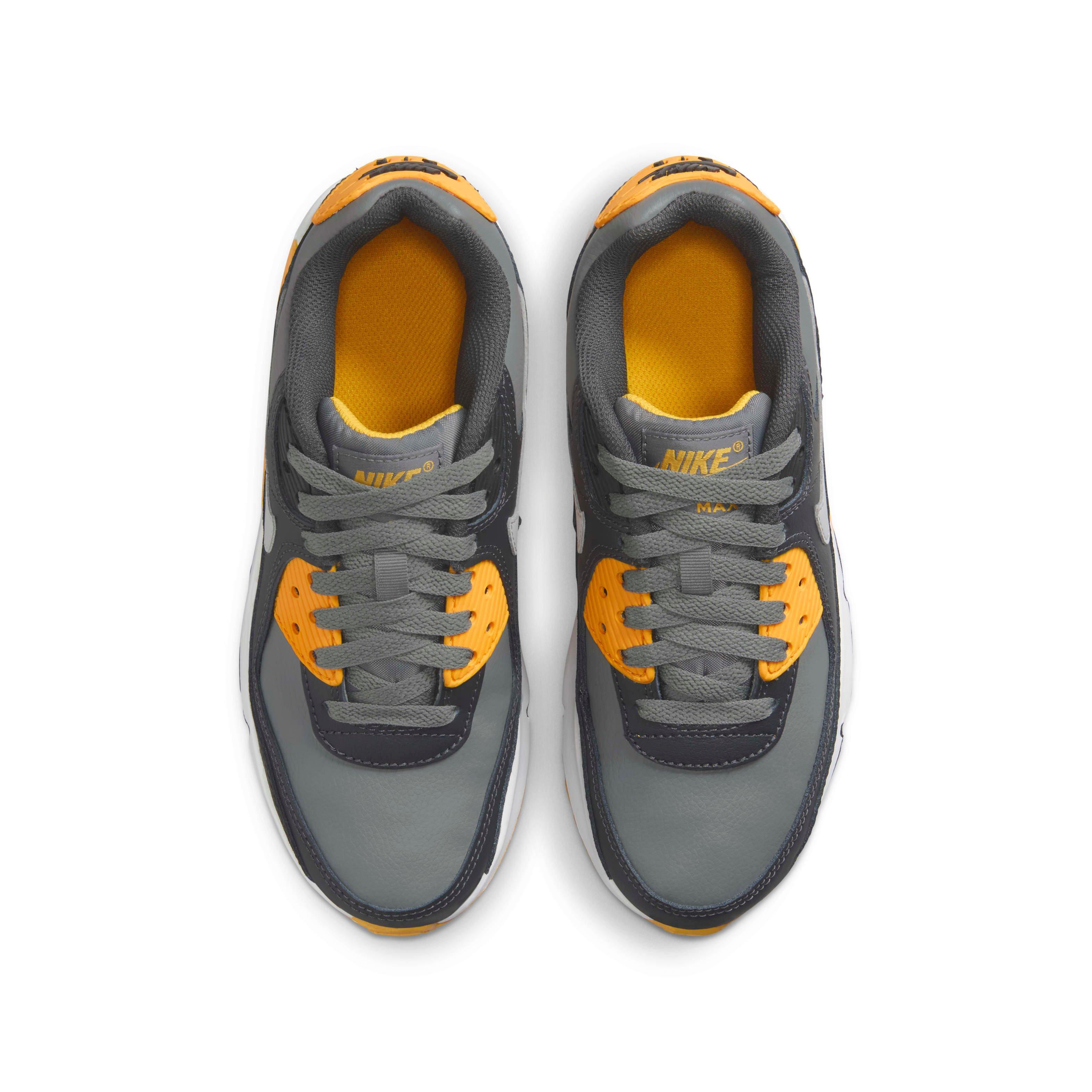 Nike Air Max 90 Grade School Boys' "Smoke Grey/Anthracite/White/Light Smoke Grey" Shoe