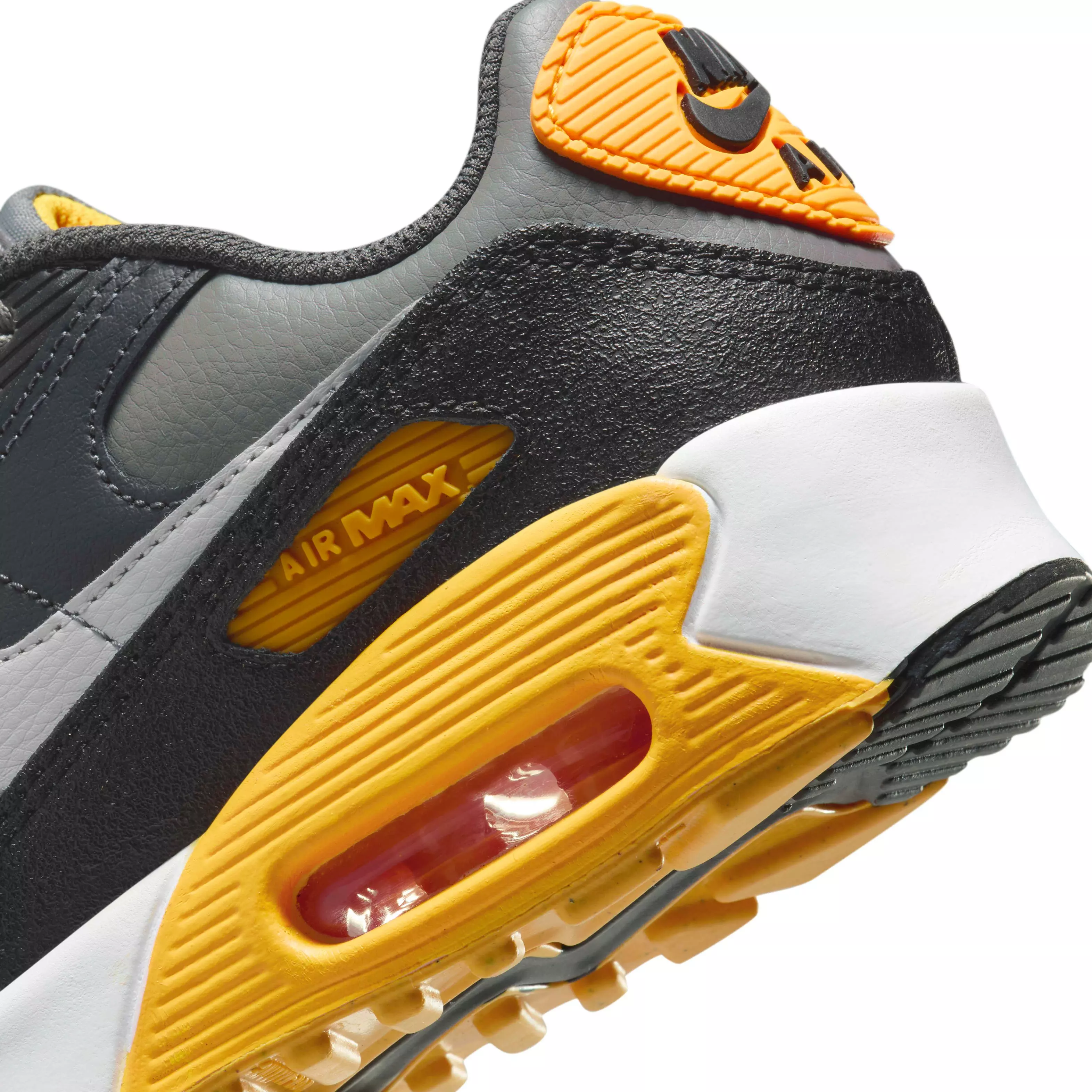Nike Air Max 90 "Smoke Grey/Anthracite/White/Light Smoke Grey" Grade School Boys' Shoe - GREY/ANTHRACITE/WHITE/LT GREY