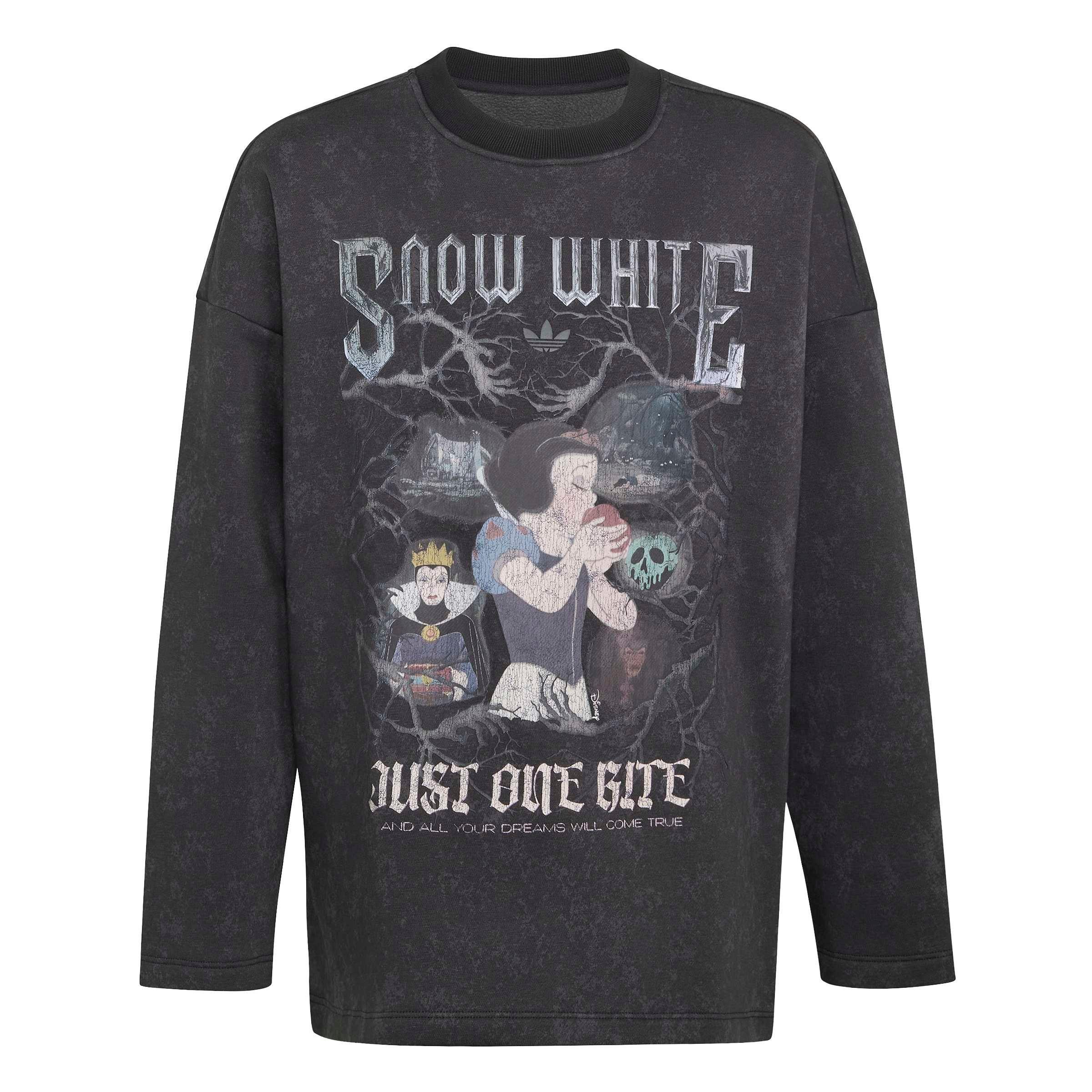 adidas Originals Big Girls' Disney Villains Oversized Washed Tee Shirt - Black - BLACK