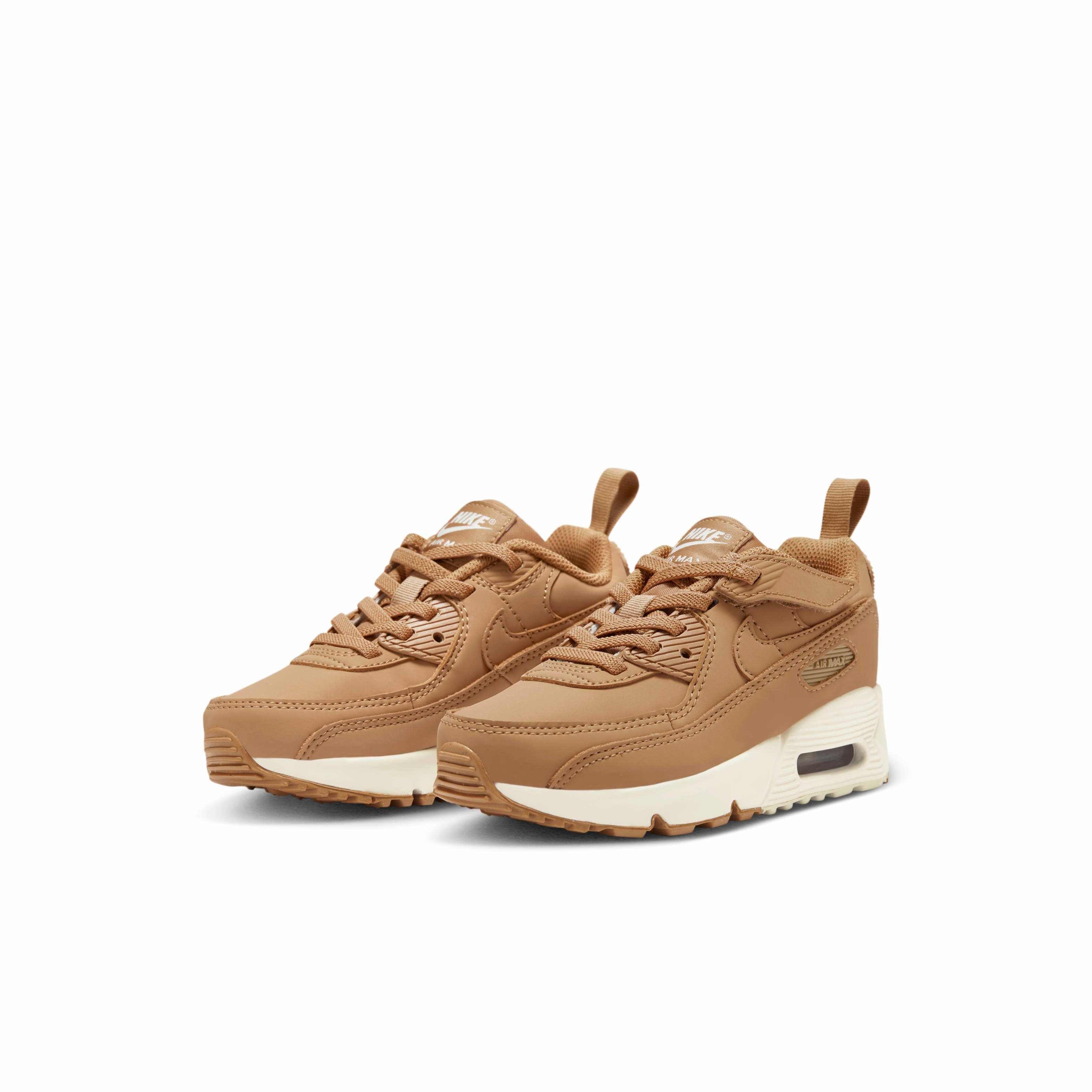 Nike Air Max 90 EasyOn "Flax/Sail/Flax" Preschool Boys' Shoe - FLAX/SAIL/FLAX Thumbnail View 3