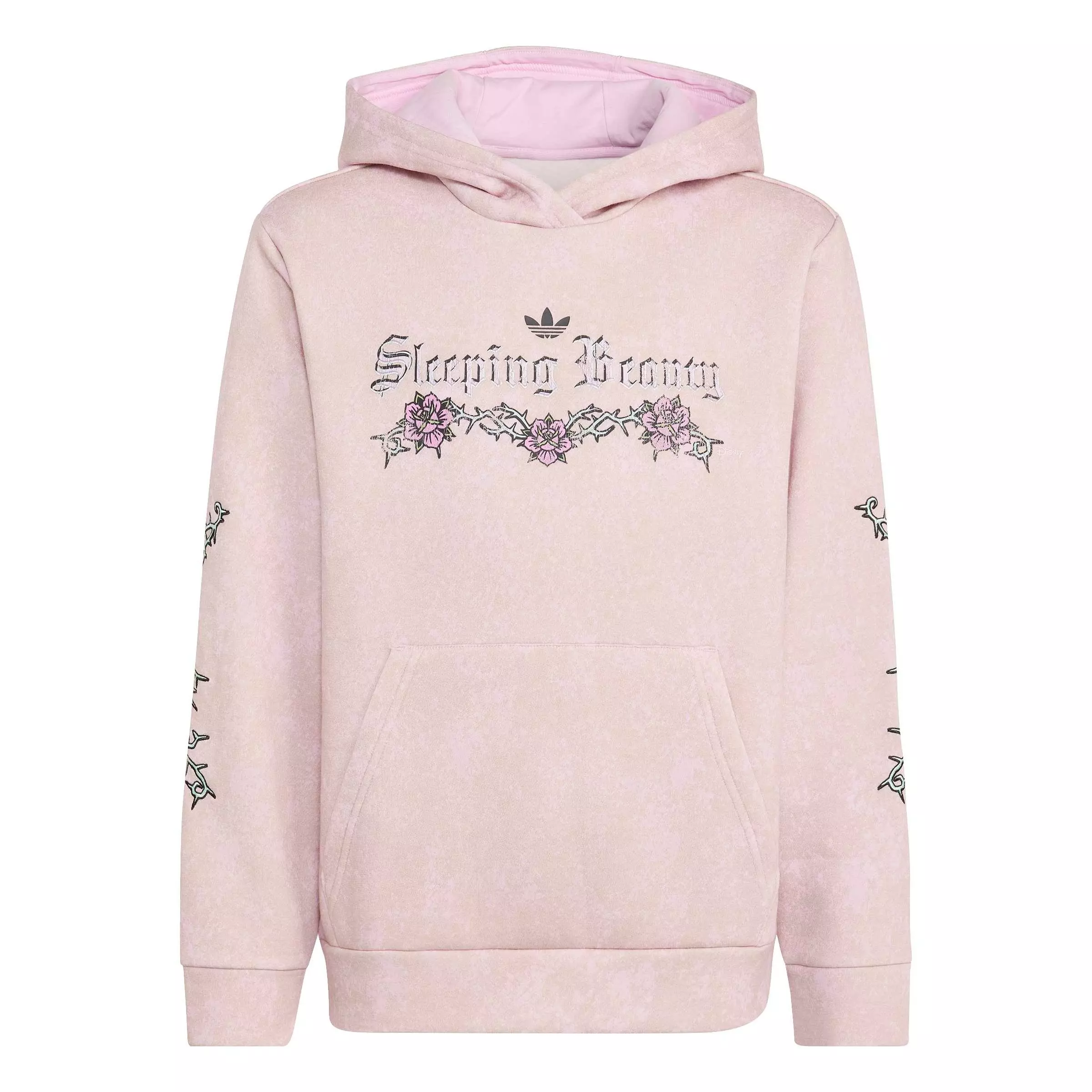 adidas Originals Big Girls' Disney Villains Loose Washed GFX Crew Sweatshirt - Pink - PINK