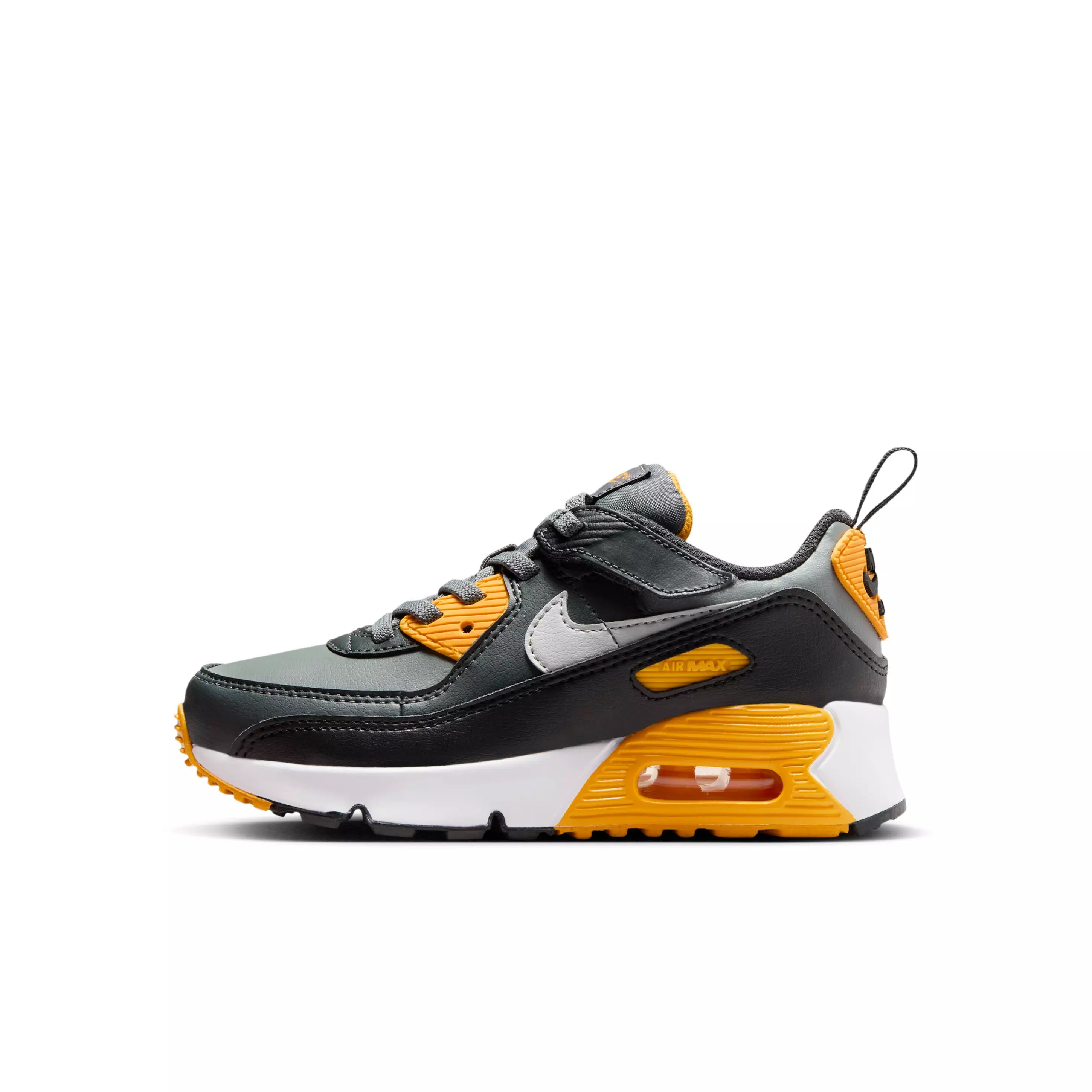 Nike Air Max 90 EasyOn "Smoke Grey/Anthracite/White/Light Smoke Grey" Preschool Boys' Shoe - GREY/ANTHRACITE/WHITE/LT GREY