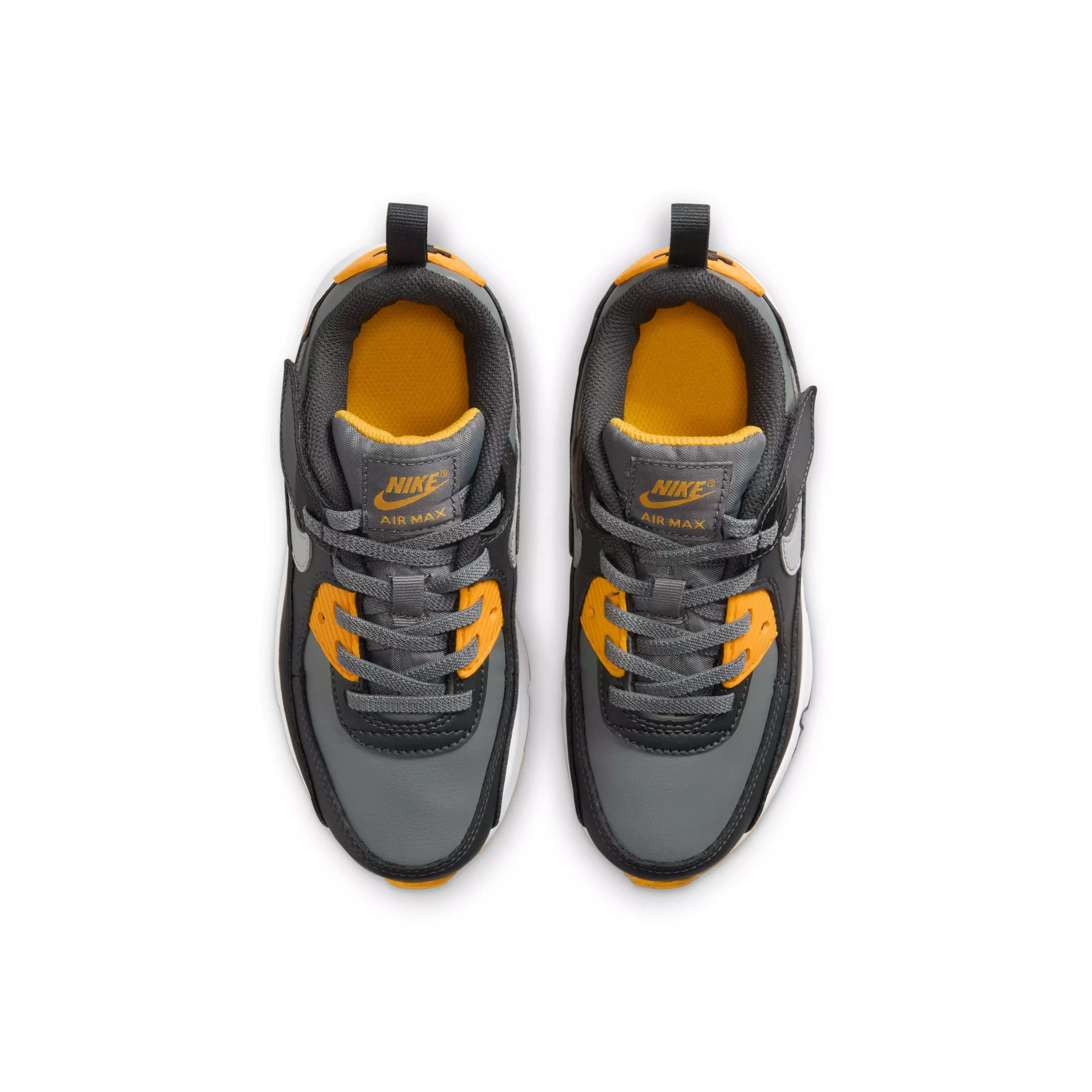 Nike Air Max 90 EasyOn "Smoke Grey/Anthracite/White/Light Smoke Grey" Preschool Boys' Shoe - GREY/ANTHRACITE/WHITE/LT GREY