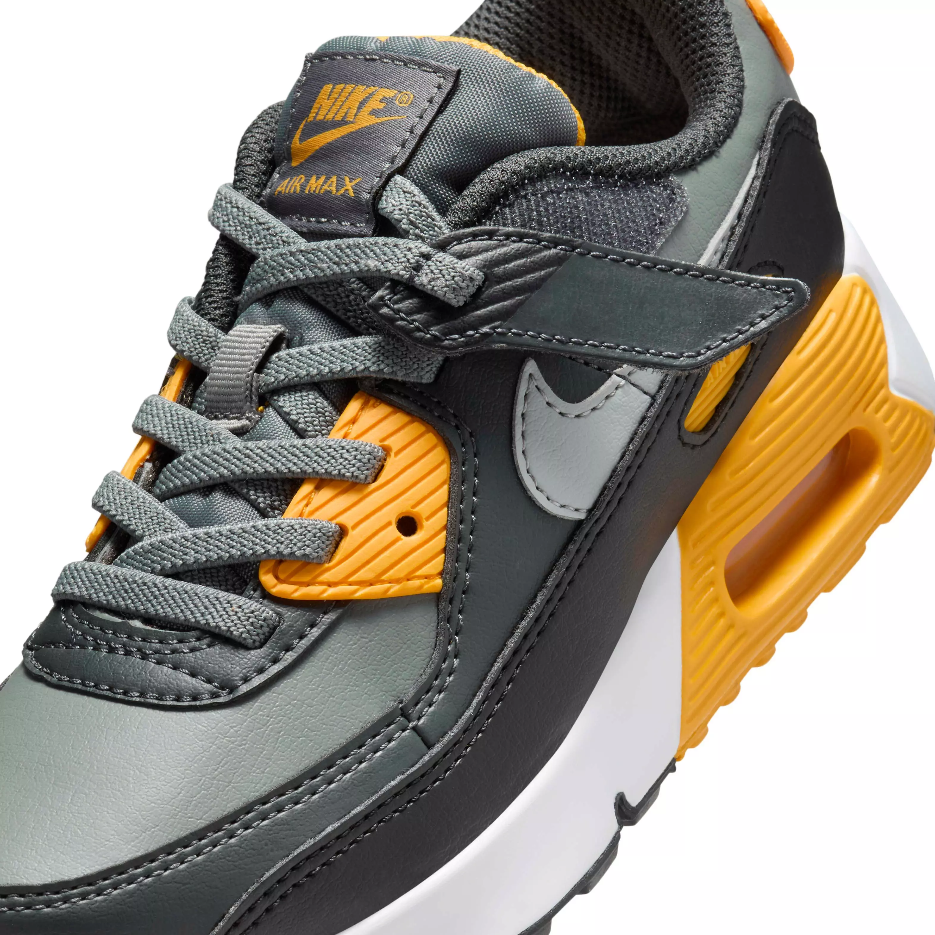 Nike Air Max 90 EasyOn "Smoke Grey/Anthracite/White/Light Smoke Grey" Preschool Boys' Shoe - GREY/ANTHRACITE/WHITE/LT GREY