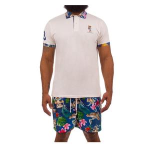 Hustle Gang Men's Port Side Polo - White