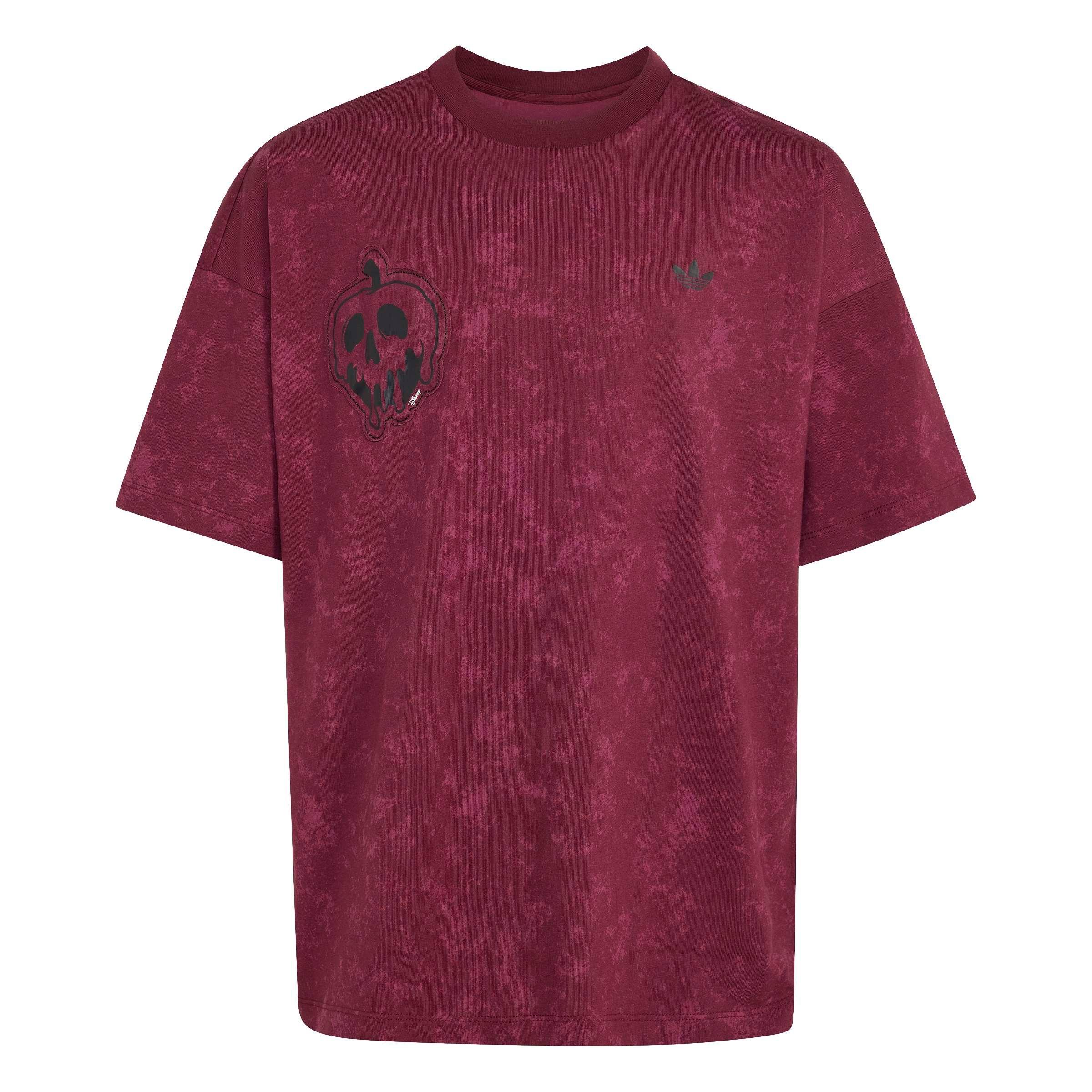 adidas Originals Big Girls' Disney Villains Oversized Washed Tee Shirt - Maroon - MAROON