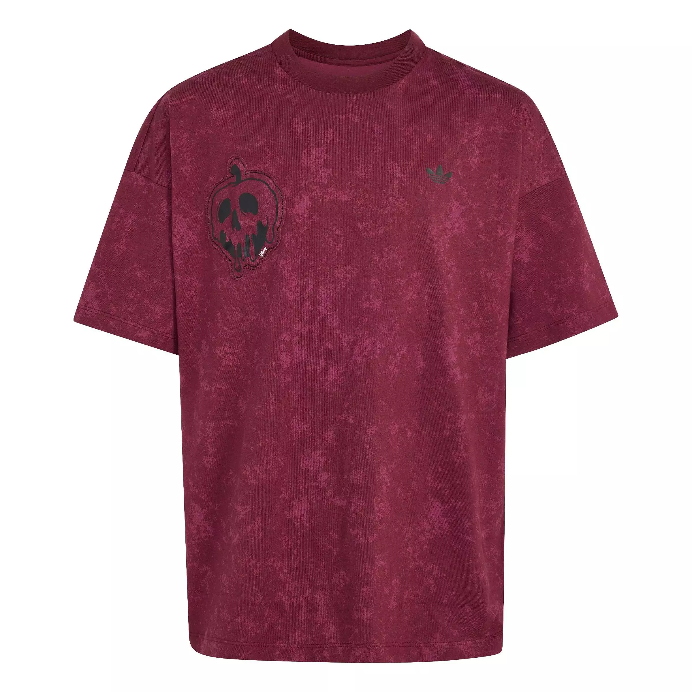adidas Originals Big Girls' Disney Villains Oversized Washed Tee Shirt - Maroon - MAROON