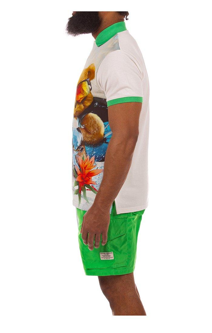 Hustle Gang Men's Jet Ski Polo - White/Multi-Color - WHITE/MULTI-COLOR Thumbnail View 4