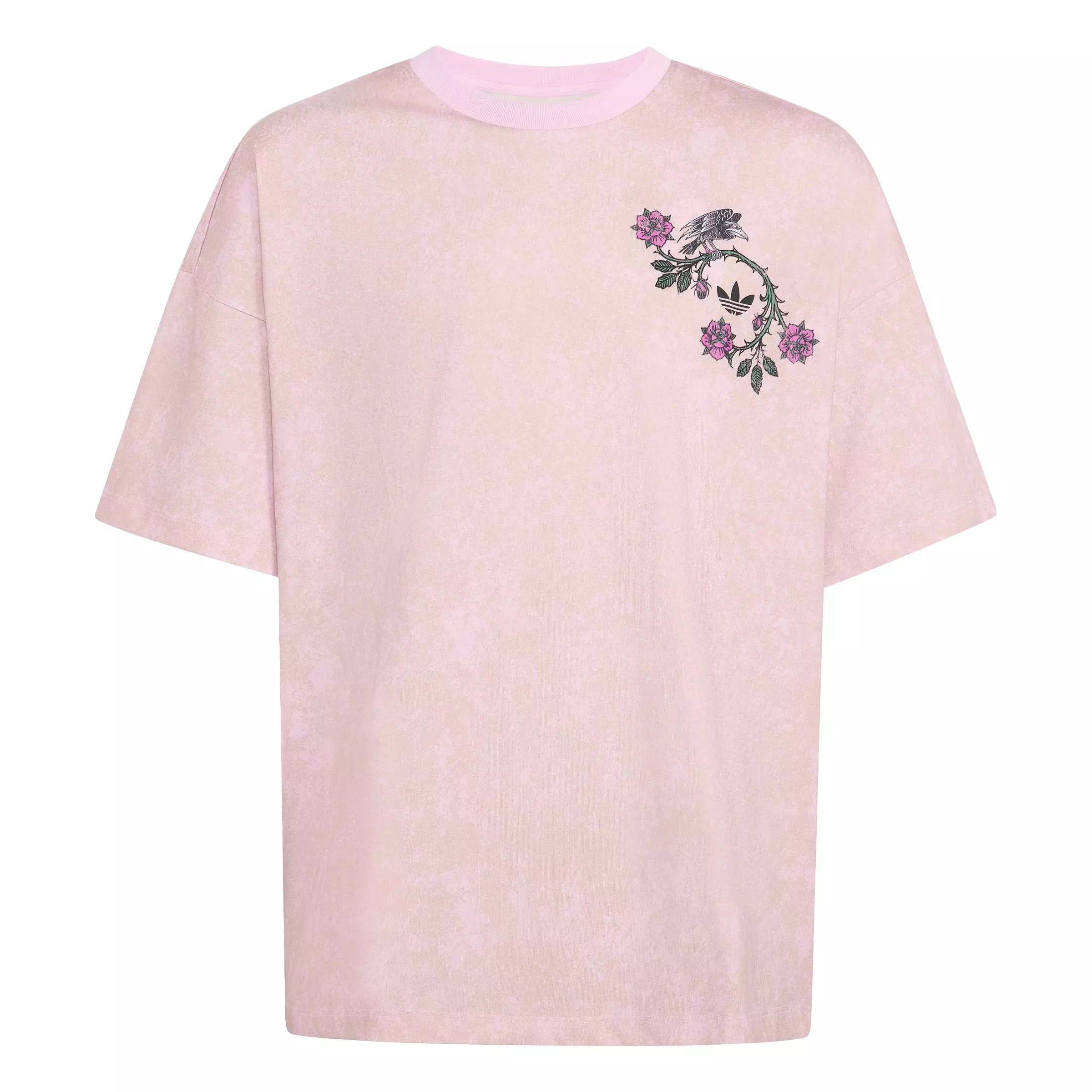 adidas Originals Big Girls' Disney Villains Oversized Washed Tee Shirt - Orchid Fusion - ORCHID FUSION