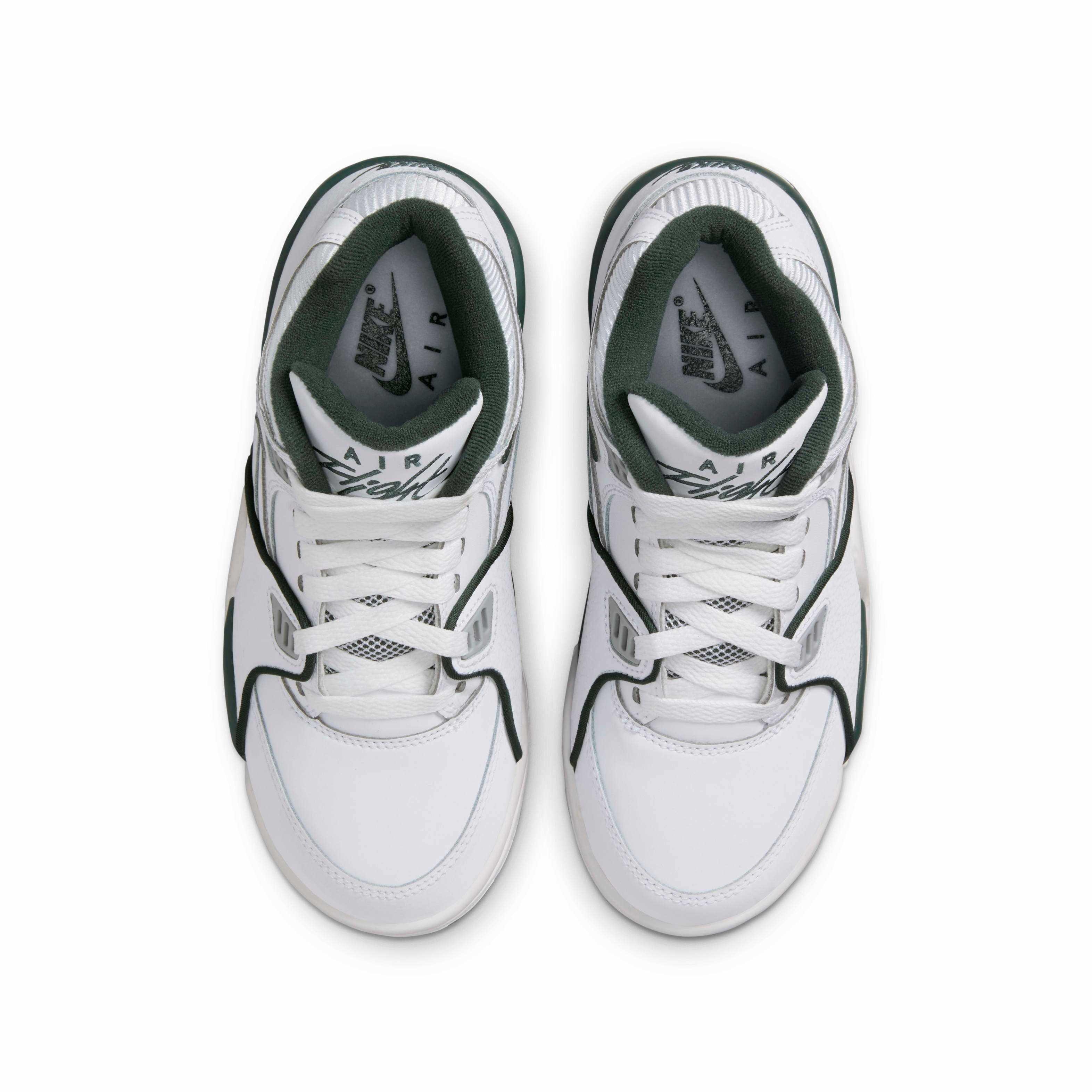 Nike Air Flight 89 Grade School Boys' "White/Wolf Grey/Vintage Green" Shoe