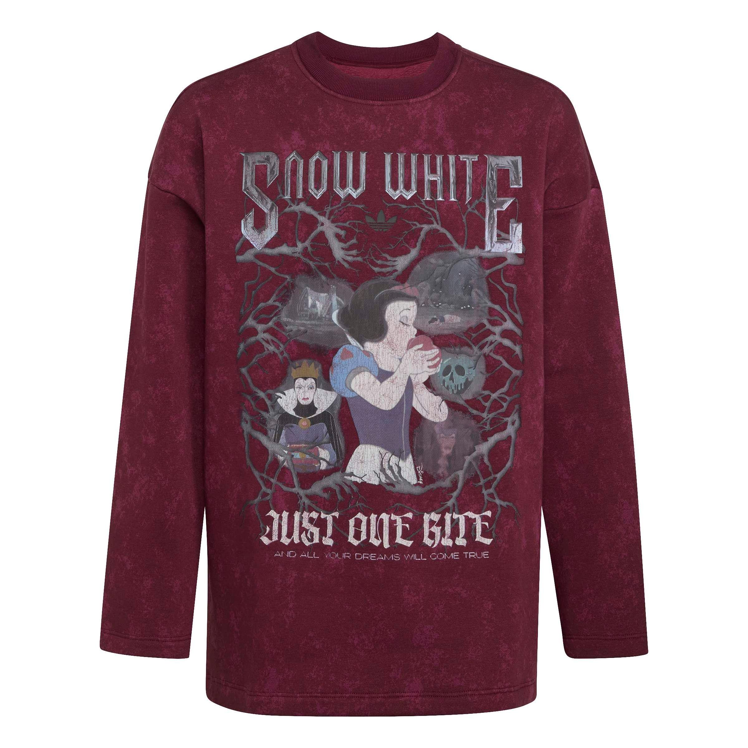 adidas Originals Big Girls' Disney Villains Oversized Washed Tee Shirt - Maroon - MAROON