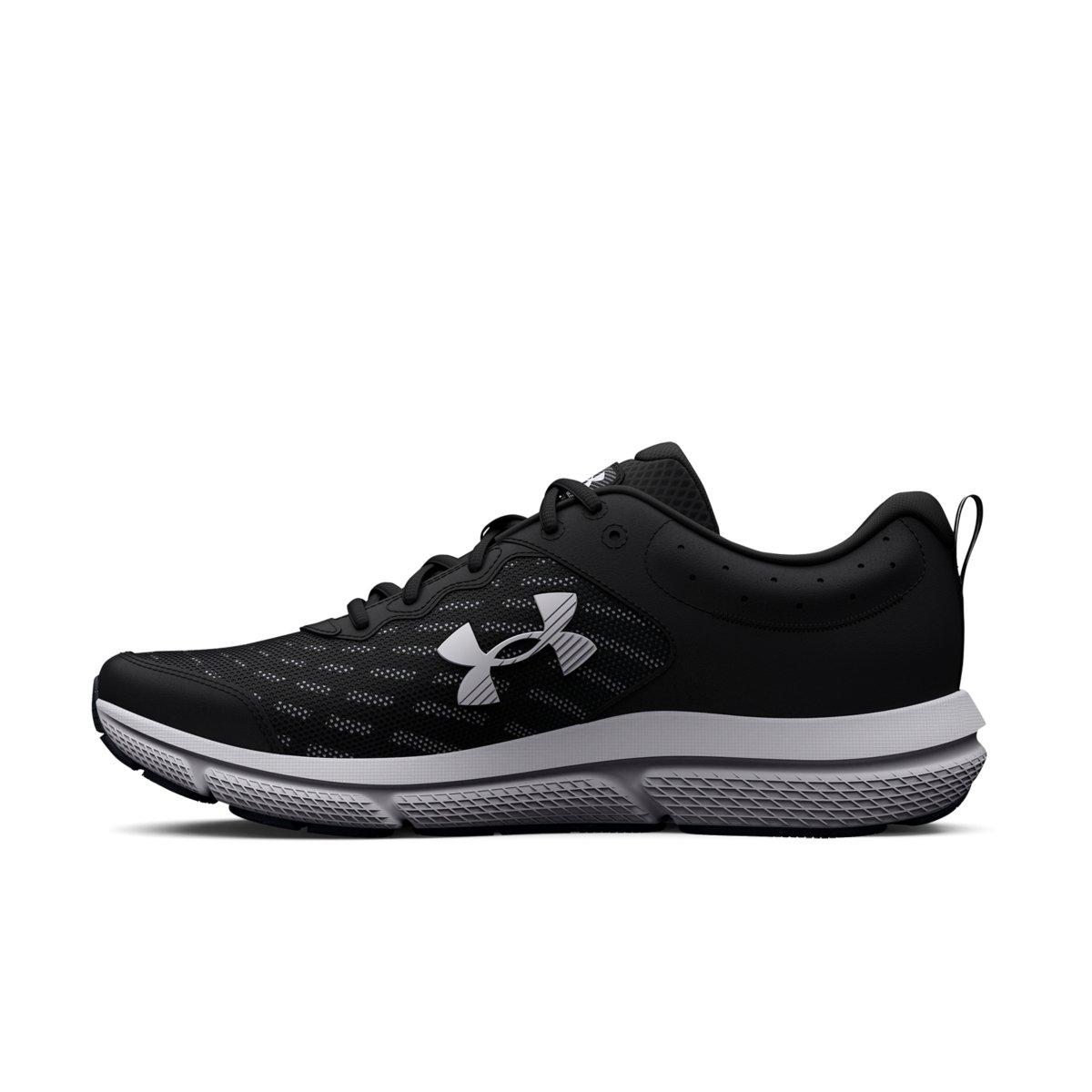 Under Armour Charged Assert 10 R "Black/White" Men's Running Shoe - BLACK/WHITE Thumbnail View 2