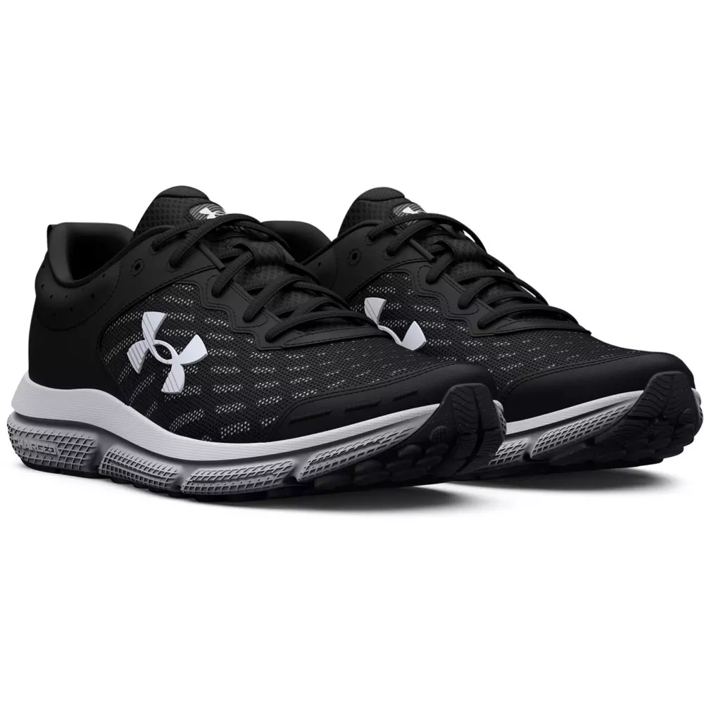 Under Armour Charged Assert 10 R "Black/White" Men's Running Shoe - BLACK/WHITE