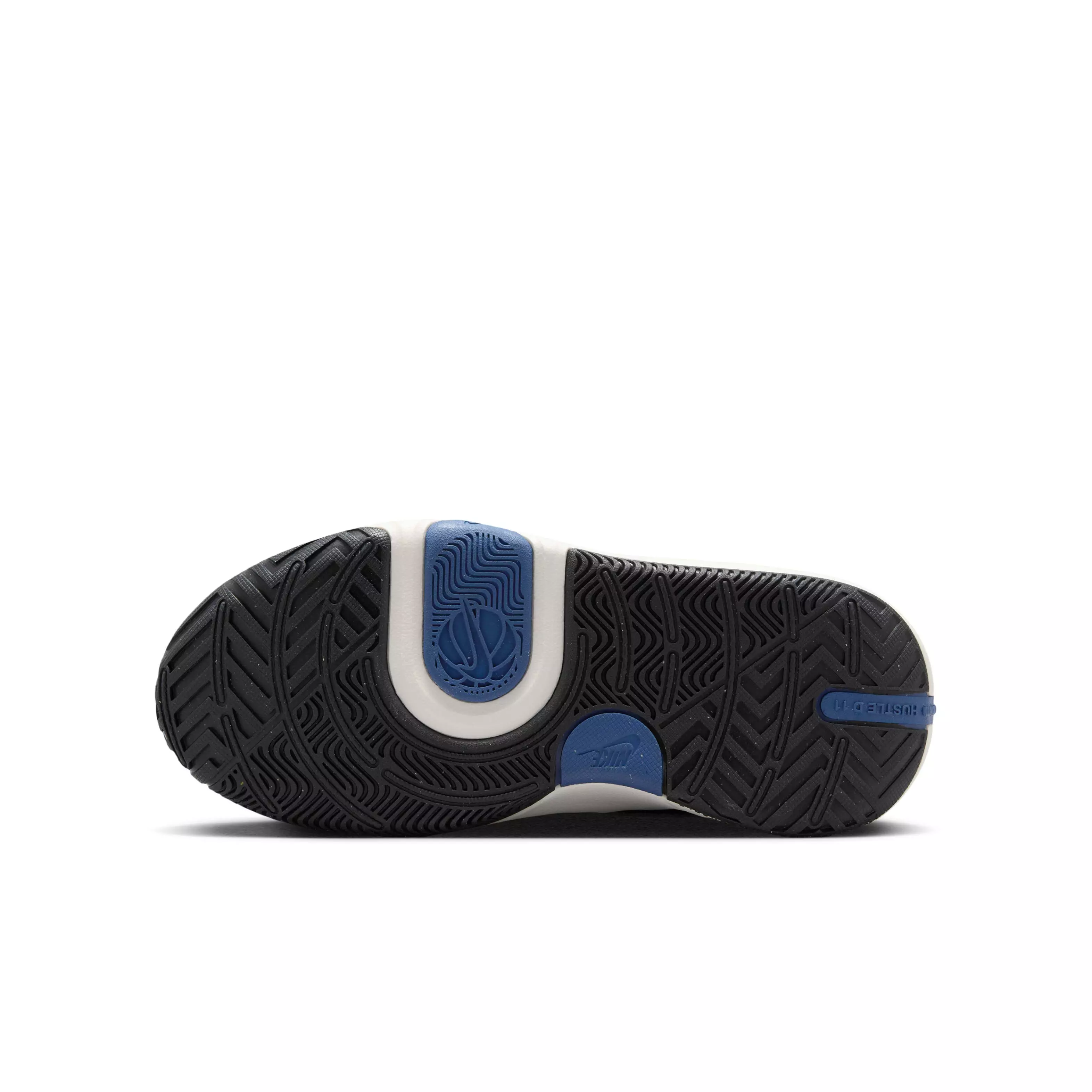 Nike Team Hustle D 11 "Mystic Navy/Pale Ivory/Metallic Gold/Black" Grade School Boys' Basketball Shoe - NAVY/IVORY/GOLD/BLACK