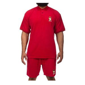 Hustle Gang Men's Long Stem Polo - Chili Pepper