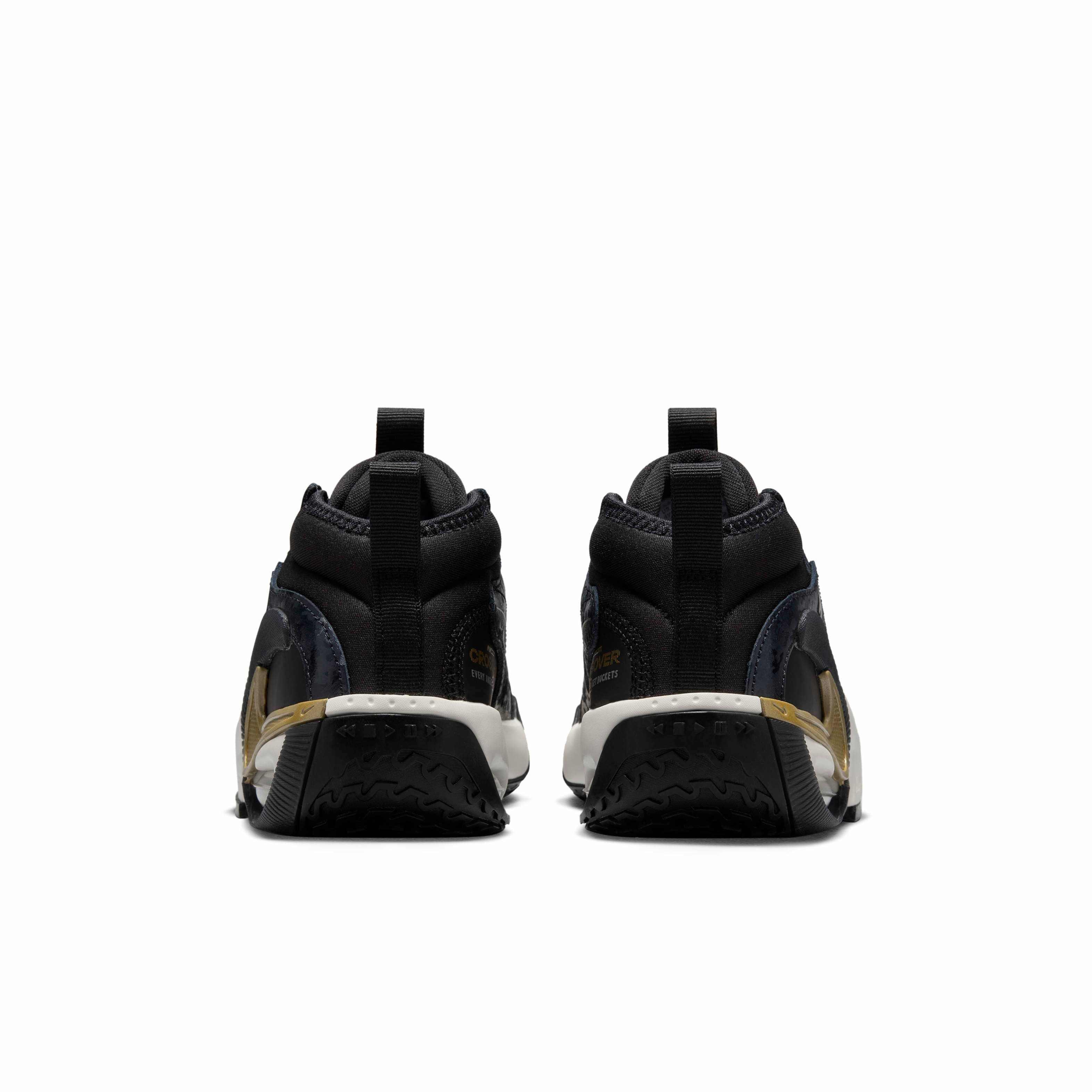 Nike Air Zoom Crossover 2 "Black/Pale Ivory/Metallic Gold" Grade School Boys' Basketball Shoe