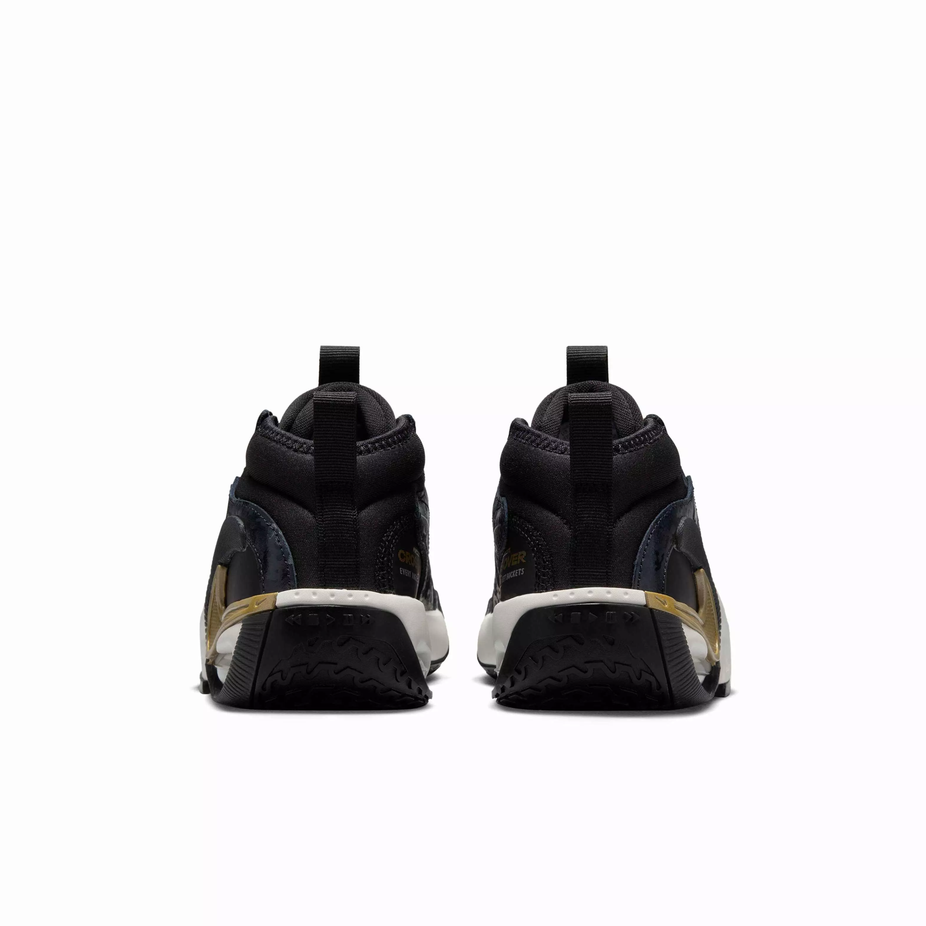 Nike Air Zoom Crossover 2 "Black/Pale Ivory/Metallic Gold" Grade School Boys' Basketball Shoe - BLACK/IVORY/GOLD