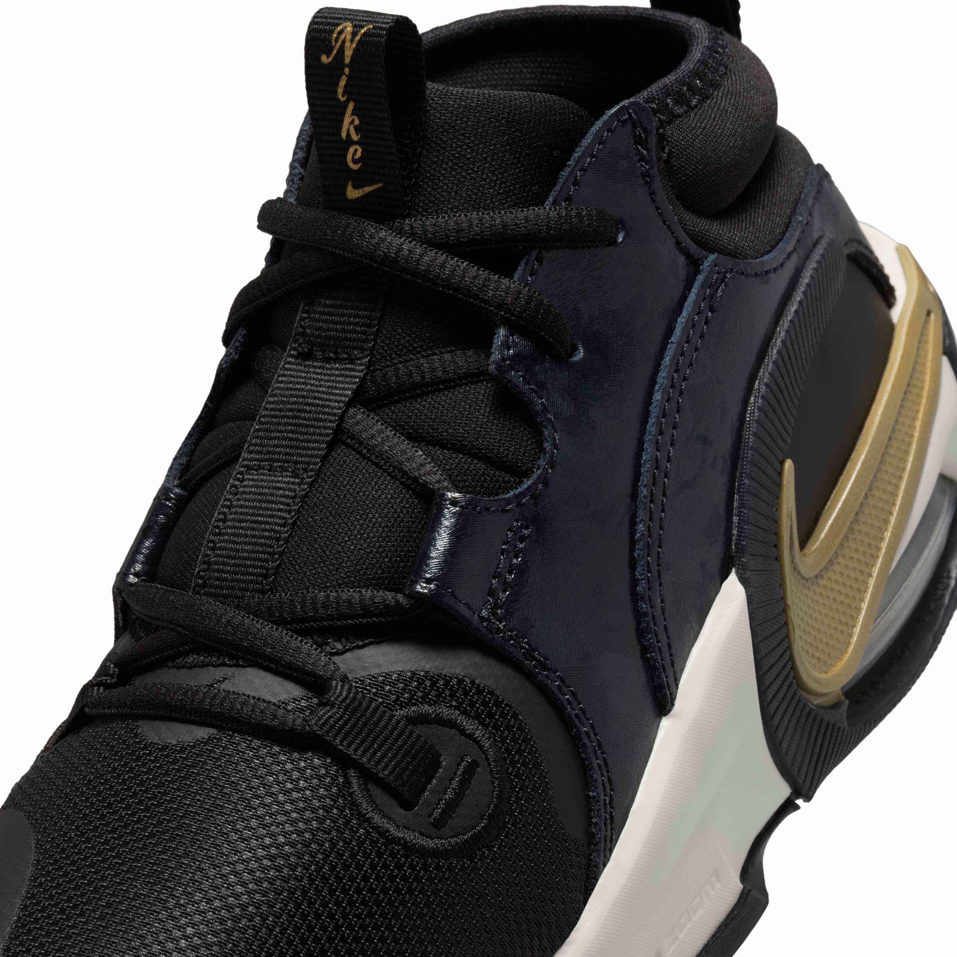 Nike Air Zoom Crossover 2 "Black/Pale Ivory/Metallic Gold" Grade School Boys' Basketball Shoe