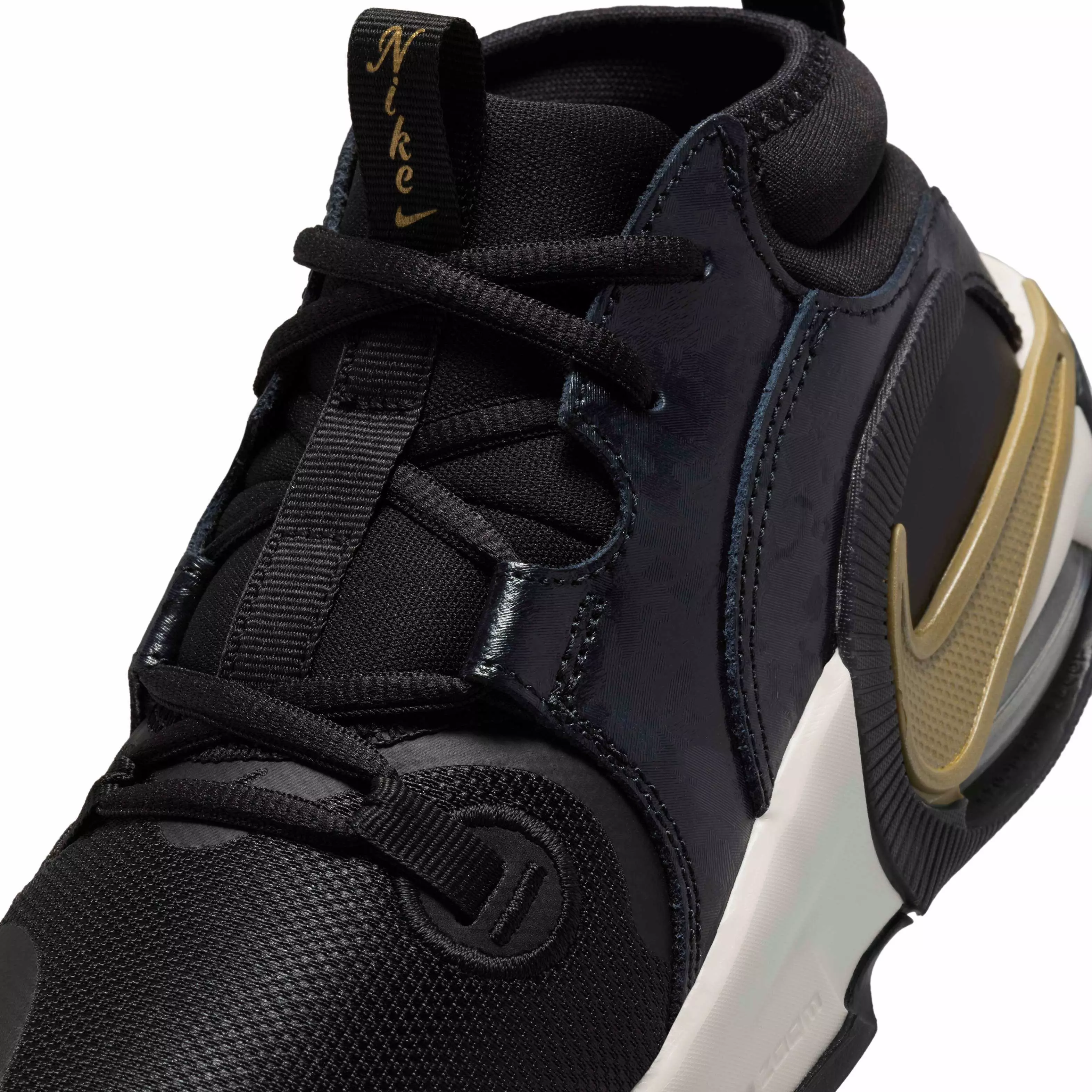 Nike Air Zoom Crossover 2 "Black/Pale Ivory/Metallic Gold" Grade School Boys' Basketball Shoe - BLACK/IVORY/GOLD