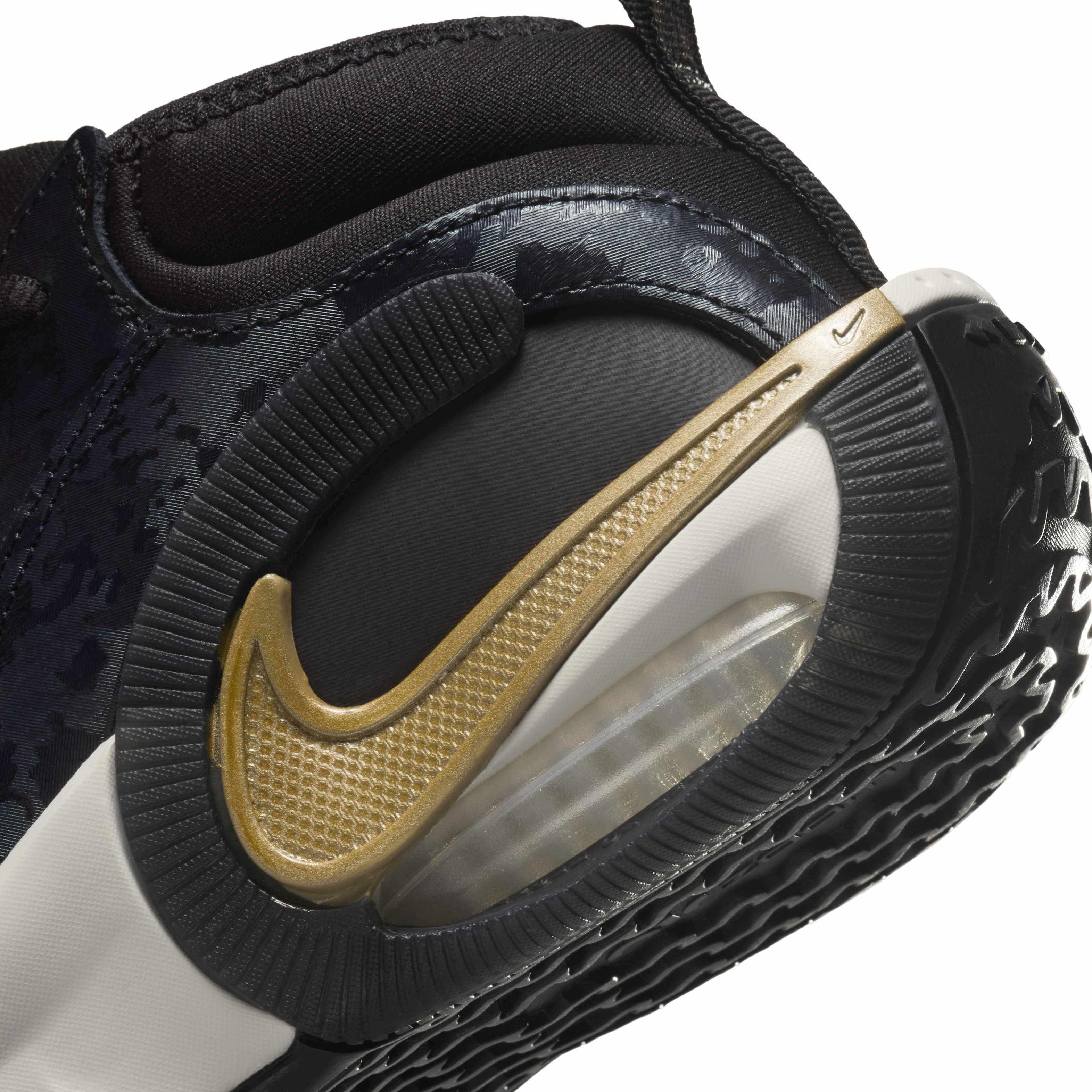 Nike Air Zoom Crossover 2 "Black/Pale Ivory/Metallic Gold" Grade School Boys' Basketball Shoe