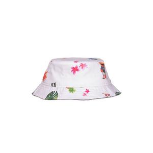 Hustle Gang Men's Bow and Stern Bucket Hat - White