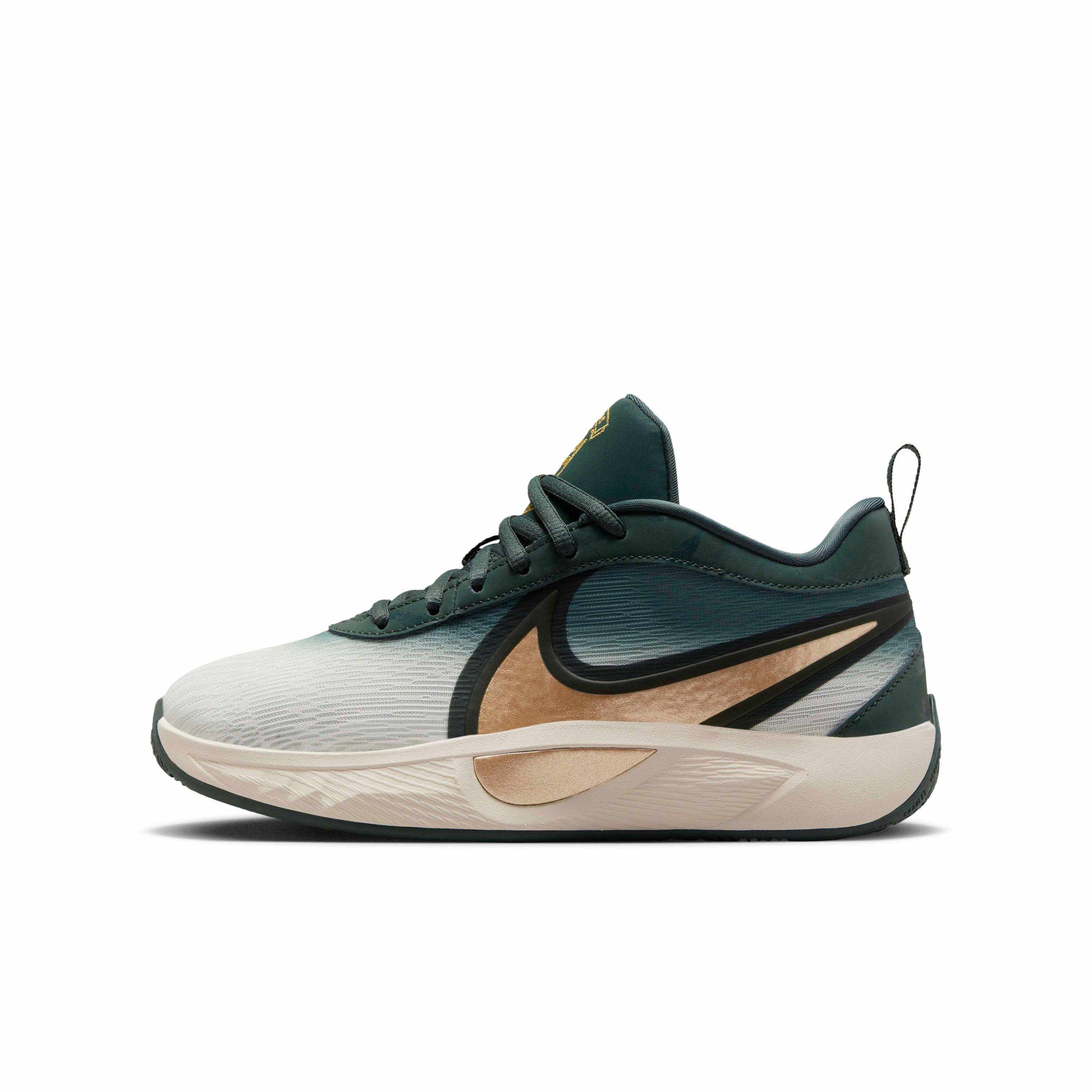 Nike Giannis Freak 6 Grade School Boys' "Vintage Green/Pale Ivory/Metallic Gold" Basketball Shoe