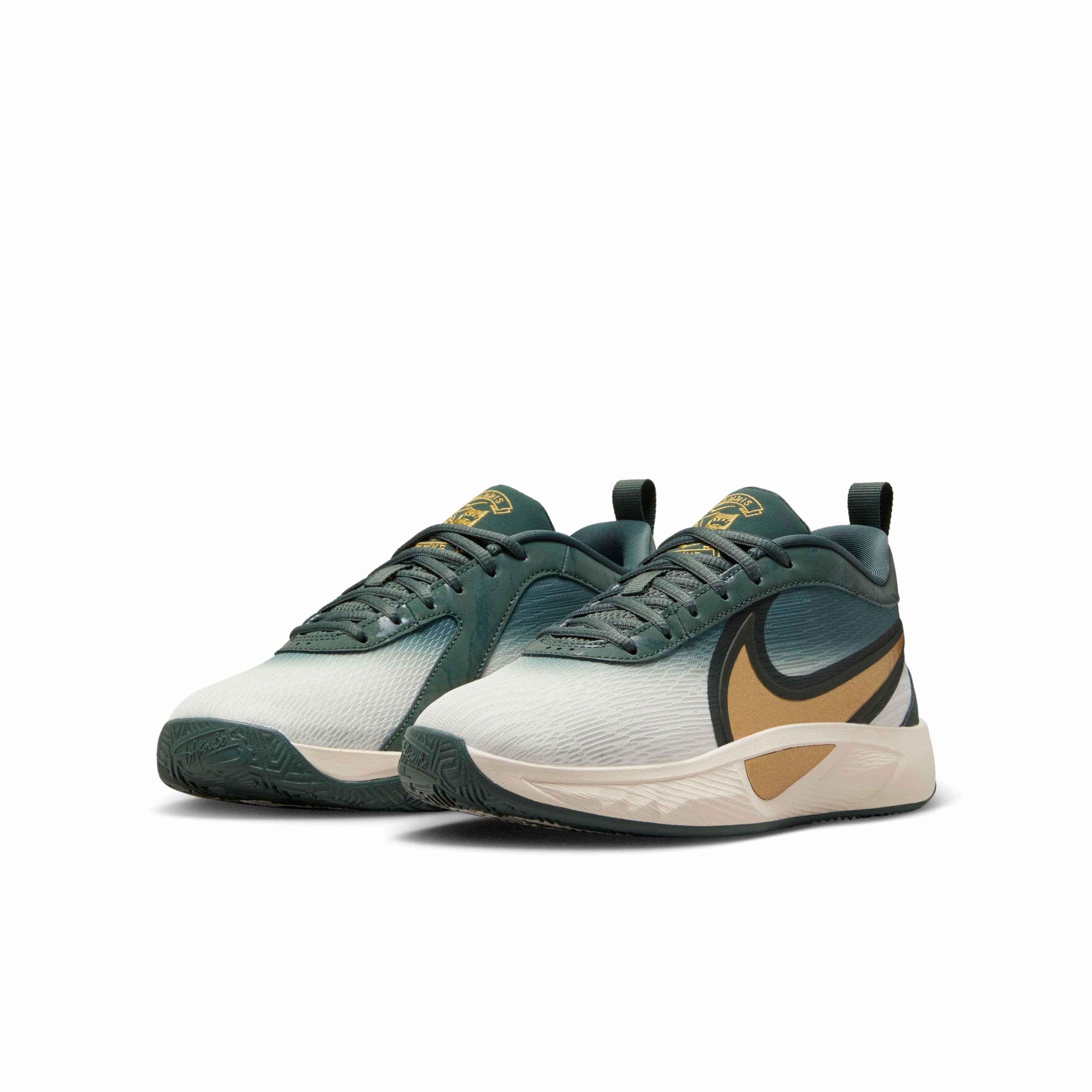 Nike Giannis Freak 6 Grade School Boys' "Vintage Green/Pale Ivory/Metallic Gold" Basketball Shoe