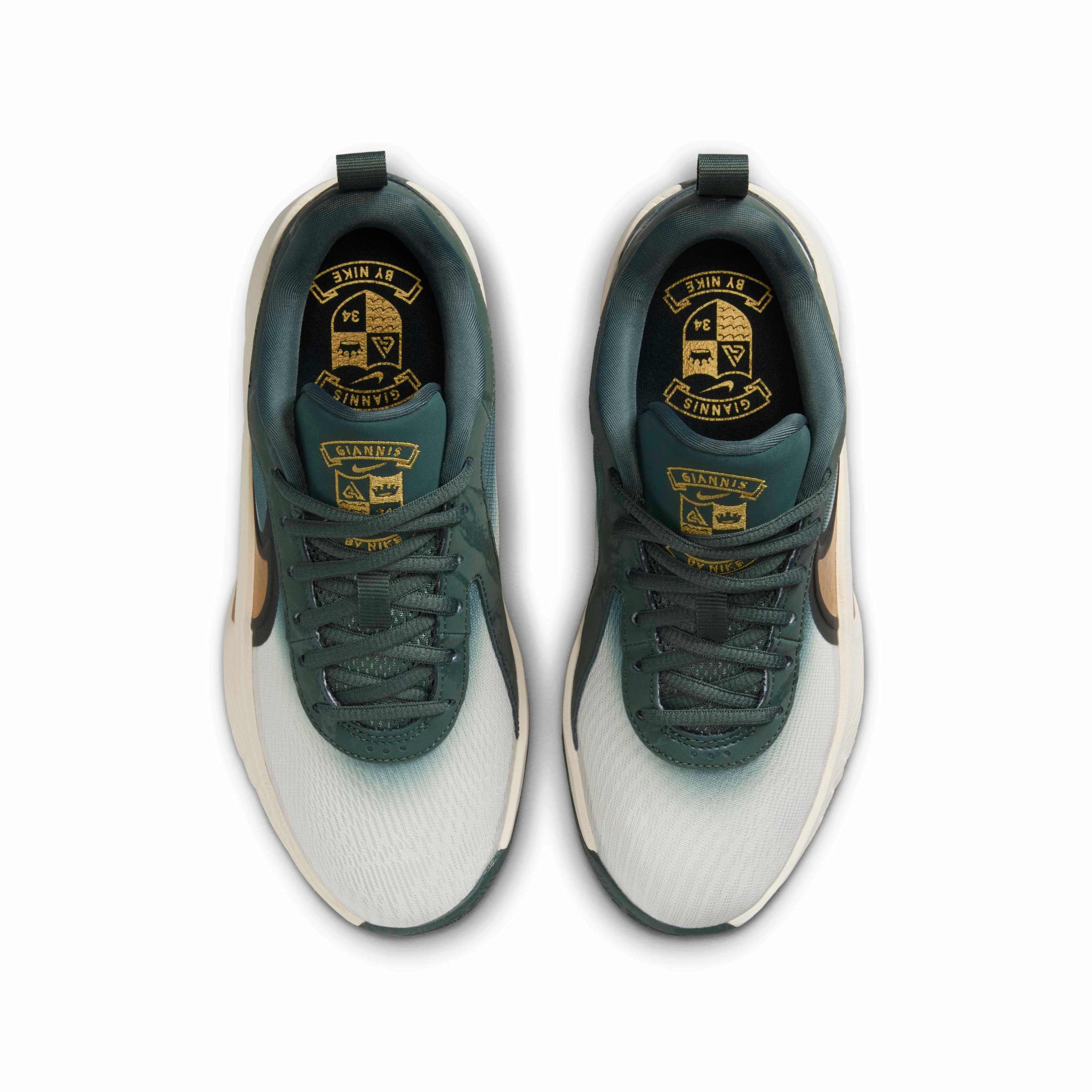 Nike Giannis Freak 6 Grade School Boys' "Vintage Green/Pale Ivory/Metallic Gold" Basketball Shoe