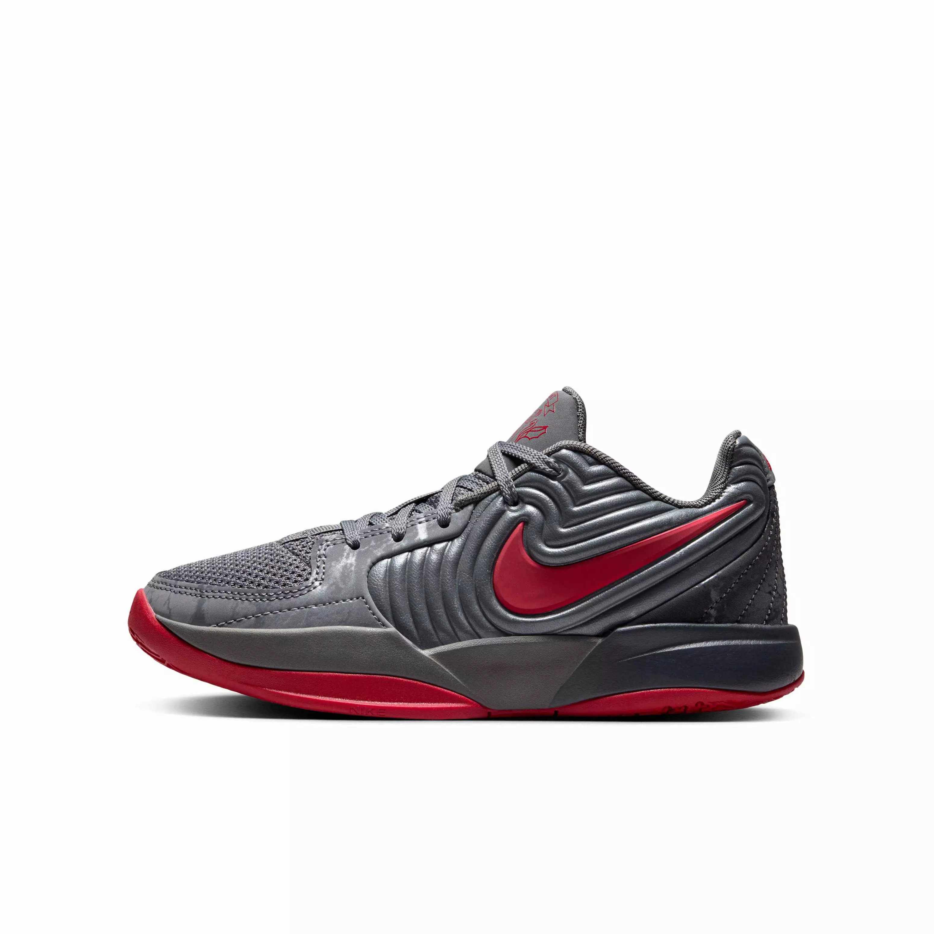 Nike Ja 2 "Iron Grey/Anthracite/Gym Red" Grade School Boys' Basketball Shoe - GREY/ANTHRACITE/RED