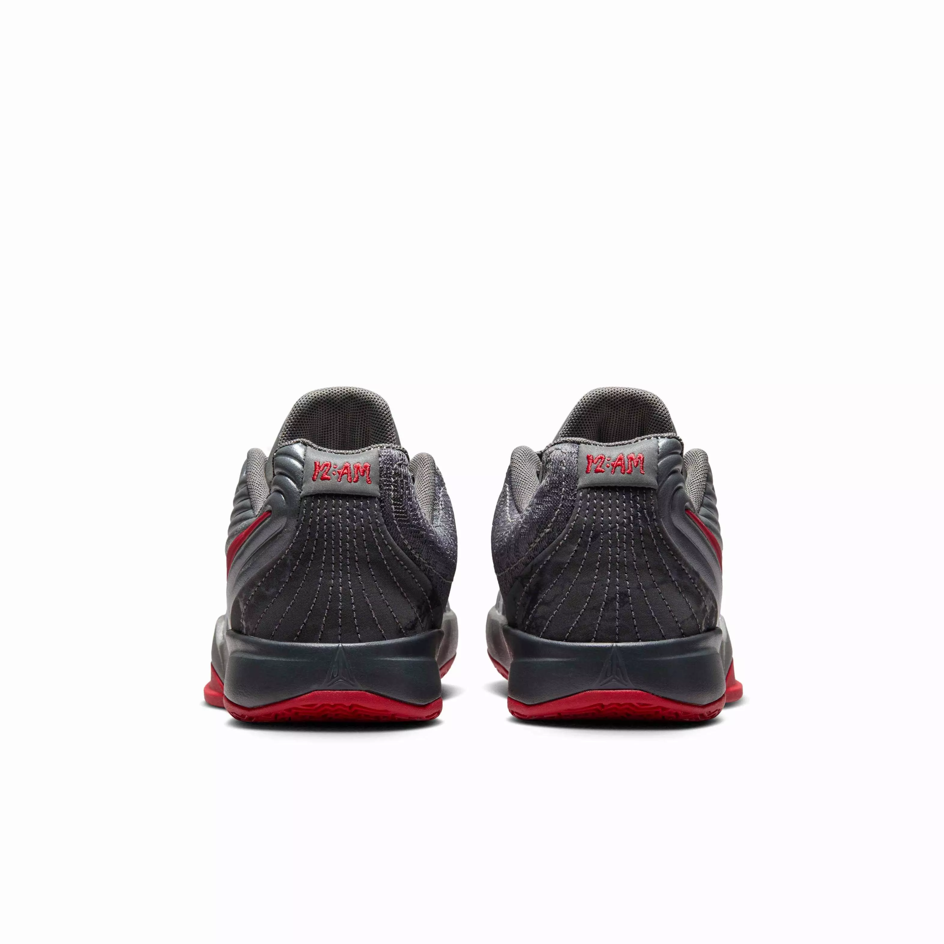 Nike Ja 2 "Iron Grey/Anthracite/Gym Red" Grade School Boys' Basketball Shoe - GREY/ANTHRACITE/RED