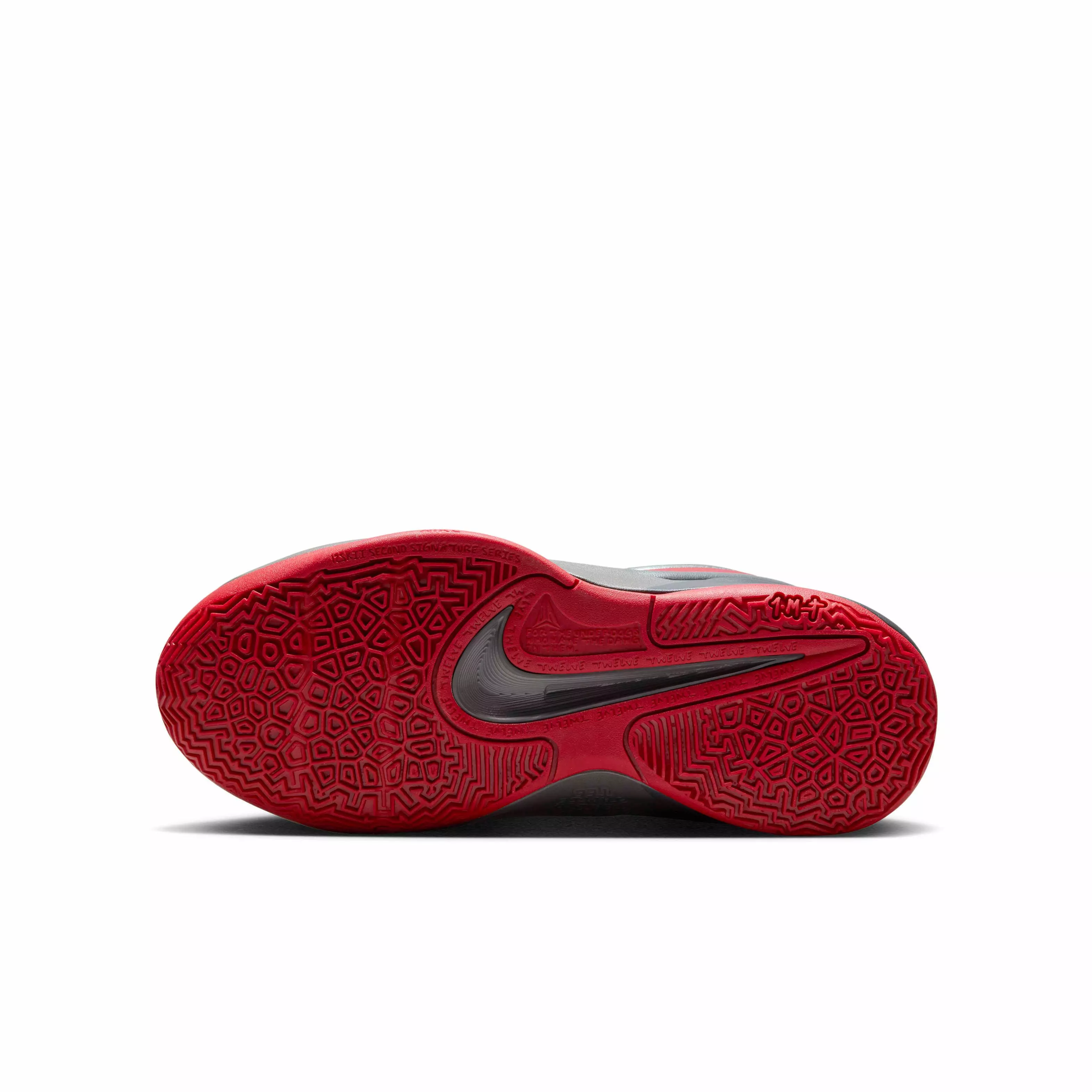 Nike Ja 2 "Iron Grey/Anthracite/Gym Red" Grade School Boys' Basketball Shoe - GREY/ANTHRACITE/RED