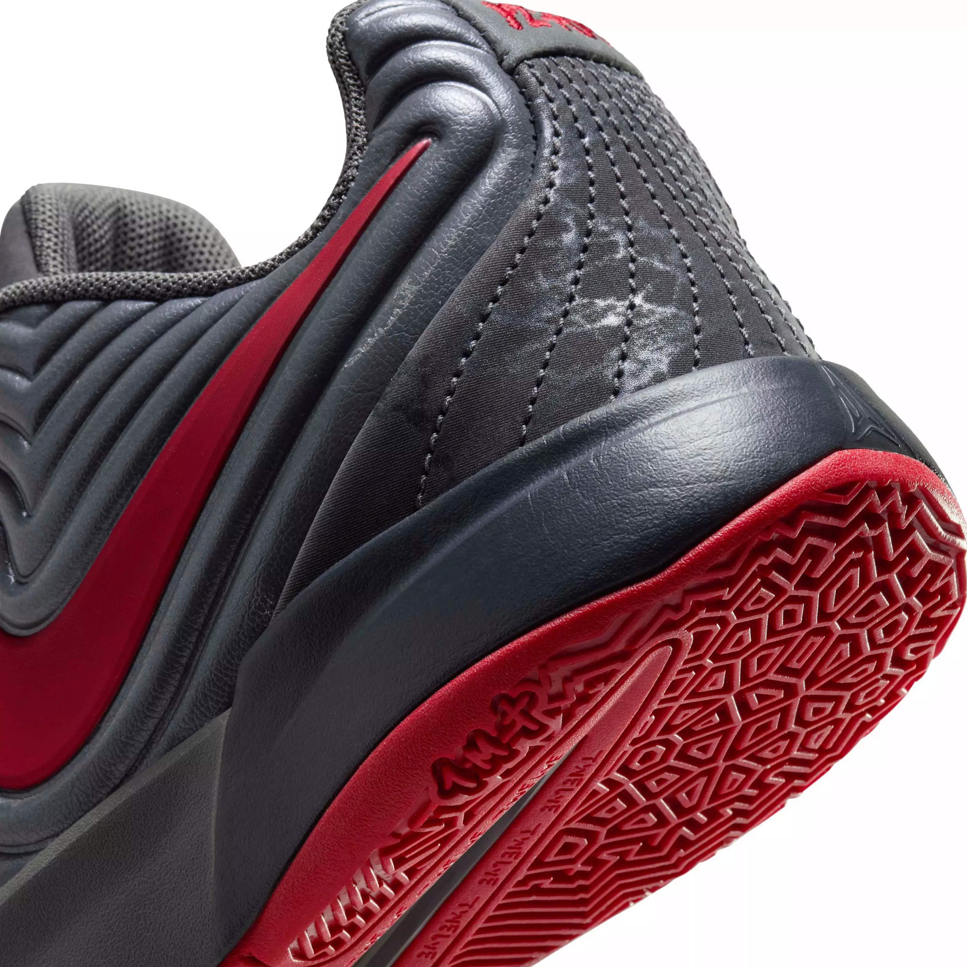 Nike Ja 2 "Iron Grey/Anthracite/Gym Red" Grade School Boys' Basketball Shoe - GREY/ANTHRACITE/RED