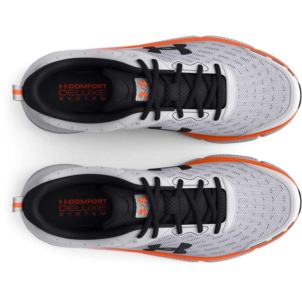 Under Armour Charged Assert 10 R "White/Black" Men's Running Shoe - WHITE/BLACK Thumbnail View 3
