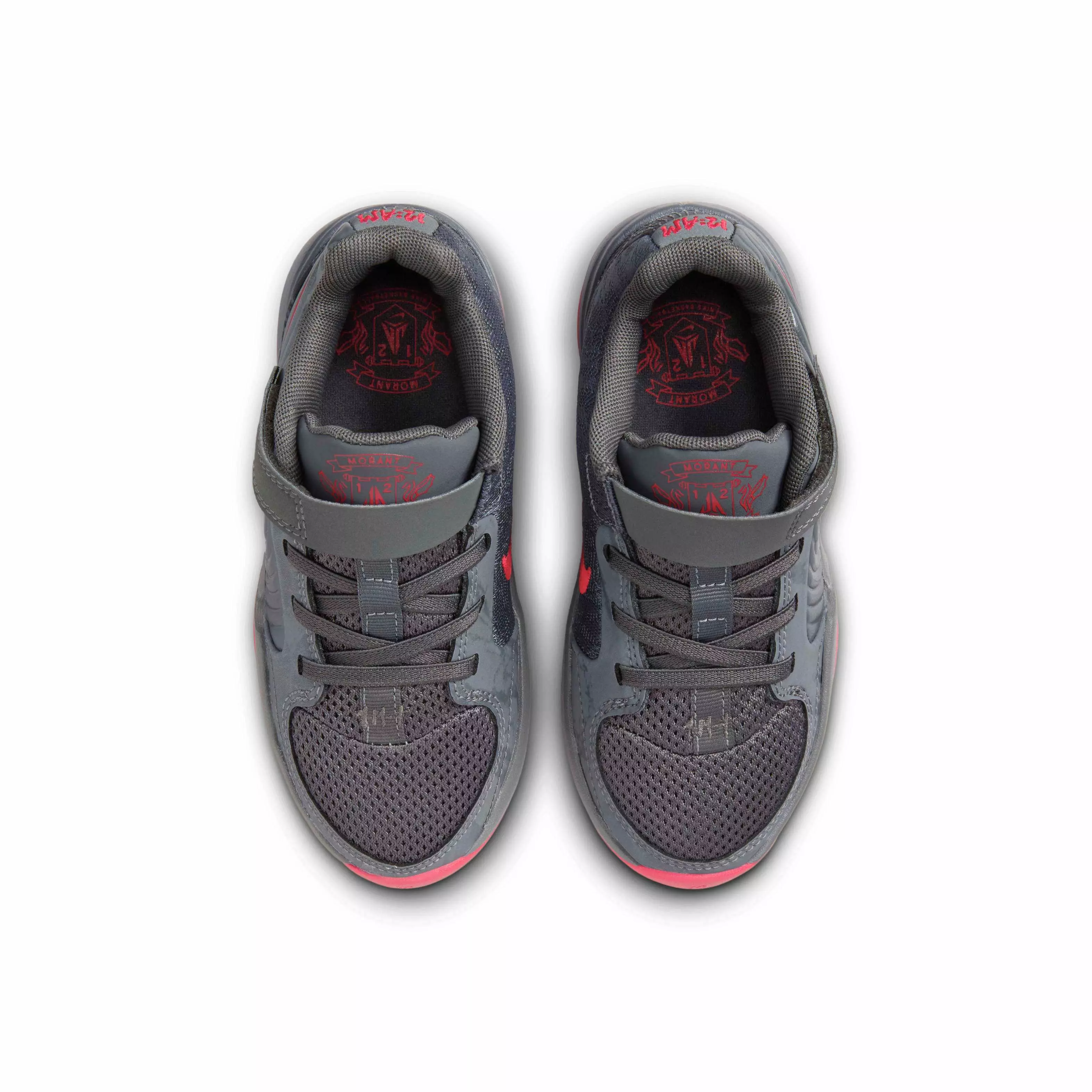 Nike Ja 2 "Iron Grey/Anthracite/Gym Red" Preschool Boys' Basketball Shoe - GREY/ANTHRACITE/RED