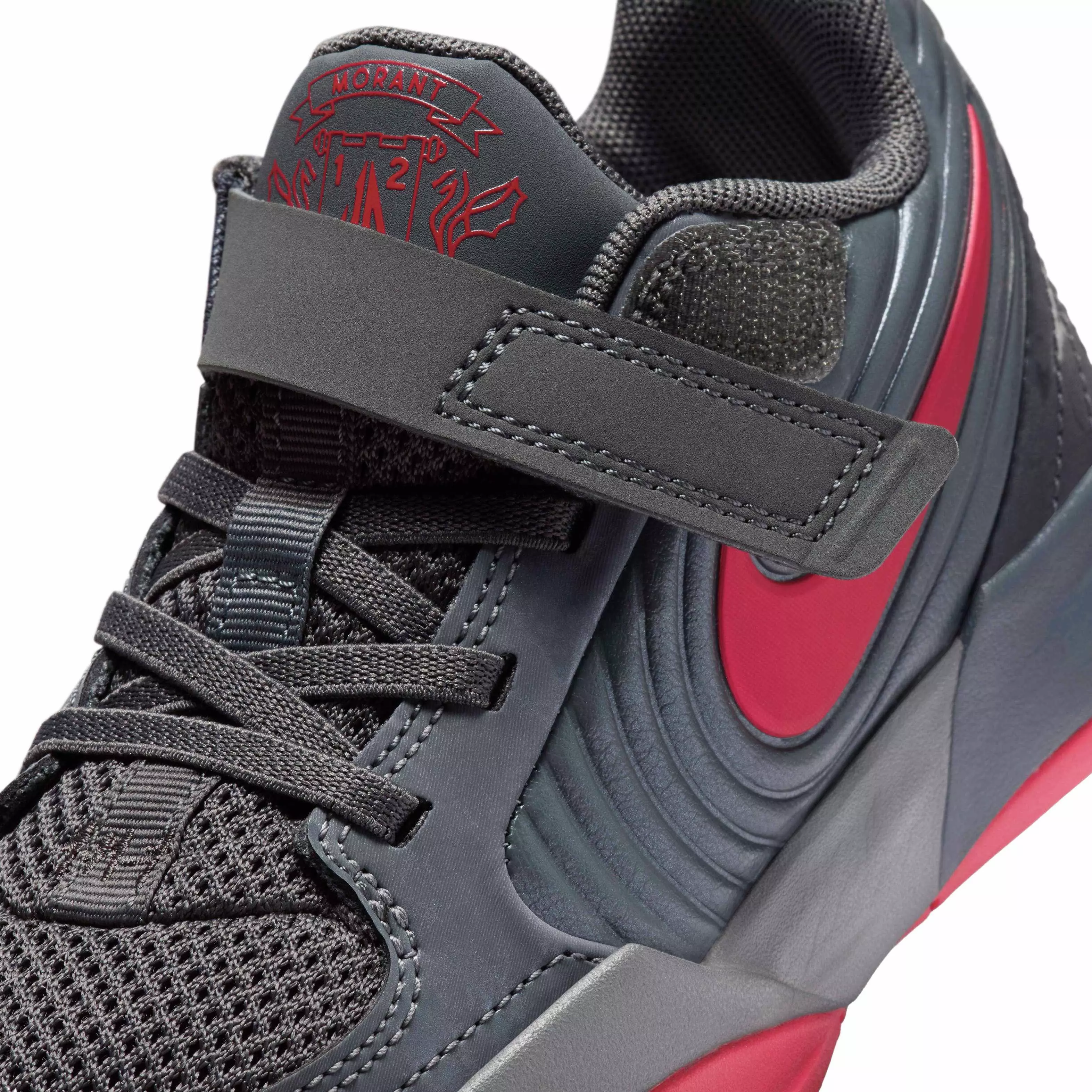 Nike Ja 2 "Iron Grey/Anthracite/Gym Red" Preschool Boys' Basketball Shoe - GREY/ANTHRACITE/RED