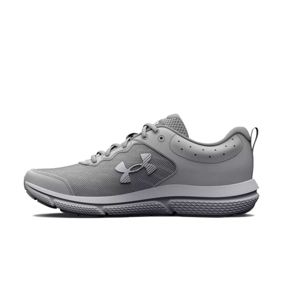 Under Armour Charged Assert 10 R "Mod Grey/White" Men's Running Shoe - GREY/WHITE