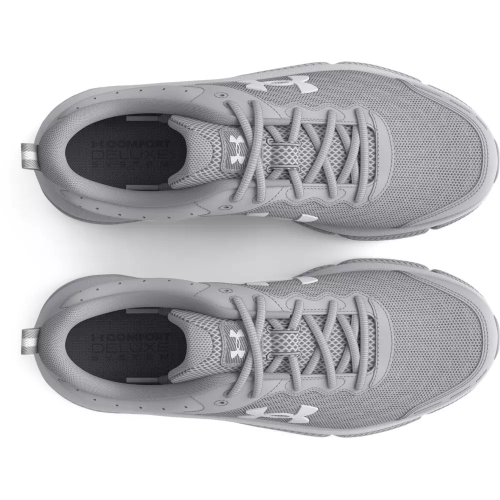Under Armour Charged Assert 10 R "Mod Grey/White" Men's Running Shoe - GREY/WHITE