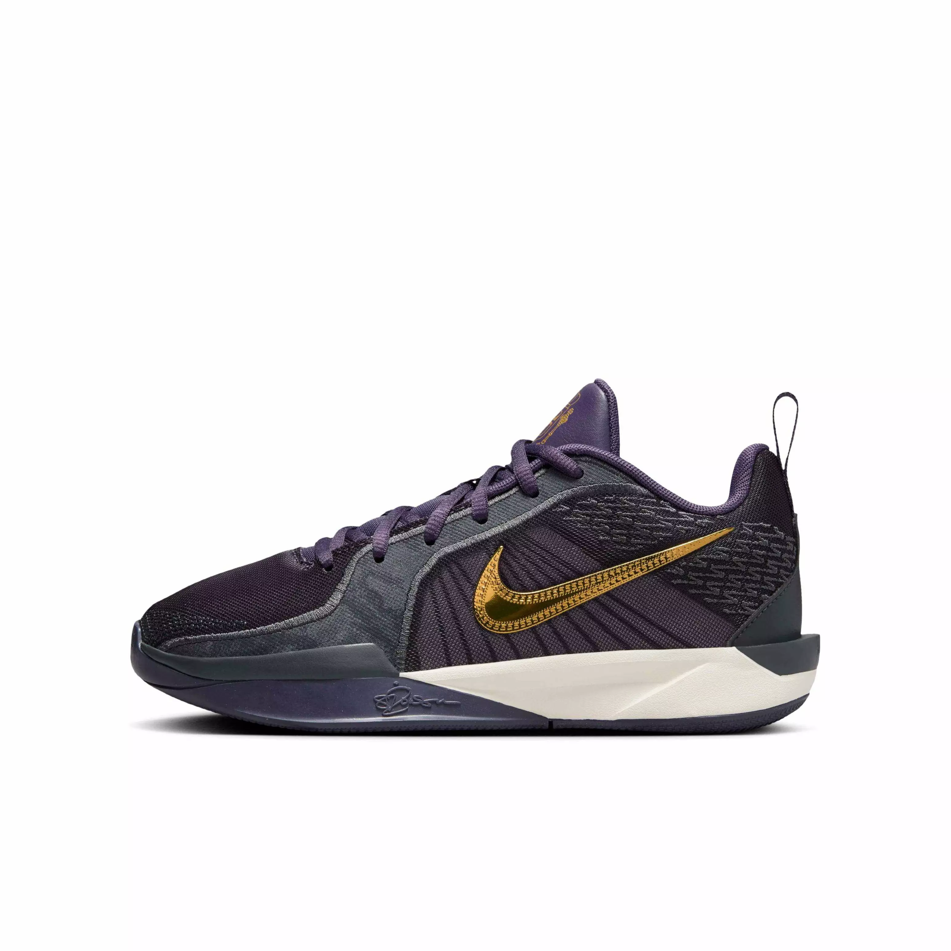 Nike Sabrina 2 "Dark Raisin/Anthracite/Pale Ivory/Metallic Gold" Grade School Boys' Basketball Shoe - DK RAISIN/ANTHRACITE/IVORY/GOLD