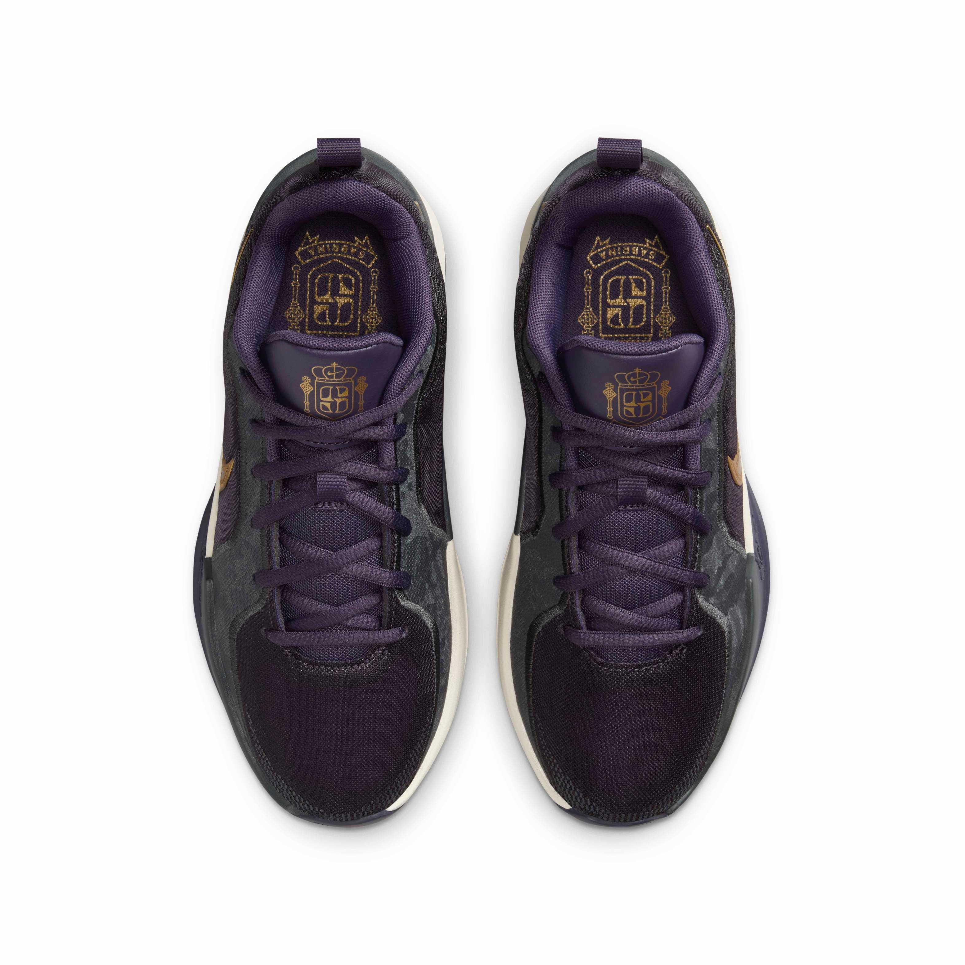 Nike Sabrina 2 Grade School Boys' "Dark Raisin/Anthracite/Pale Ivory/Metallic Gold" Basketball Shoe