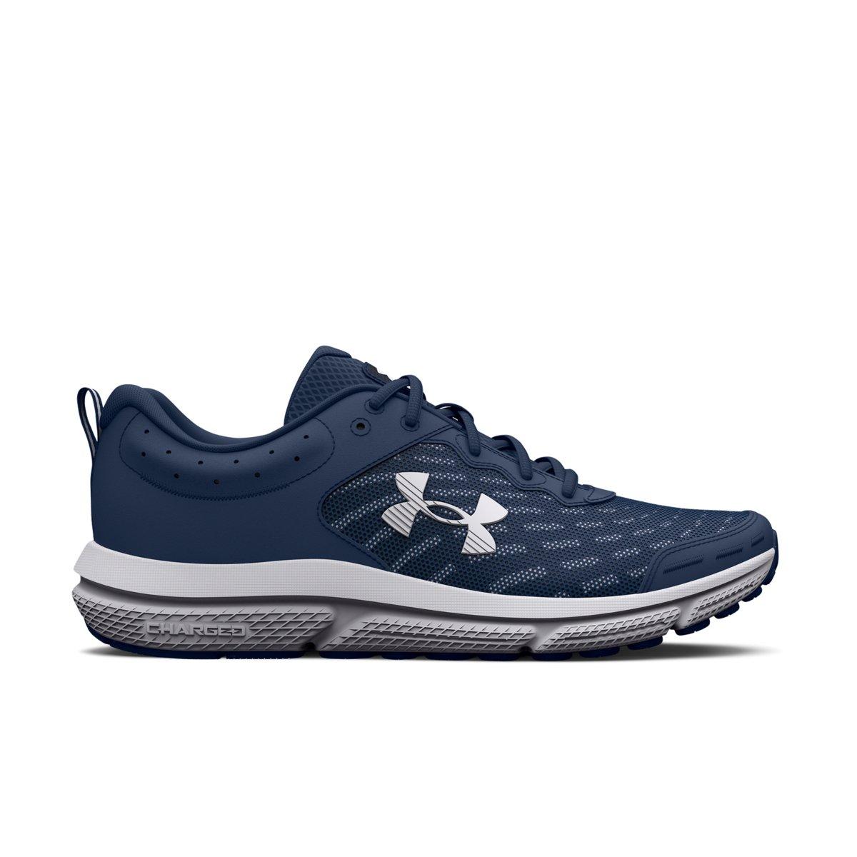 Under Armour Charged Assert 10 R "Academy/White" Men's Running Shoe - ACADEMY/WHITE Thumbnail View 1