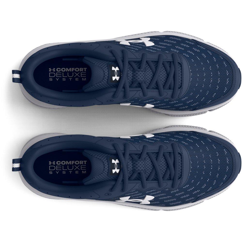 Under Armour Charged Assert 10 R "Academy/White" Men's Running Shoe - ACADEMY/WHITE Thumbnail View 3