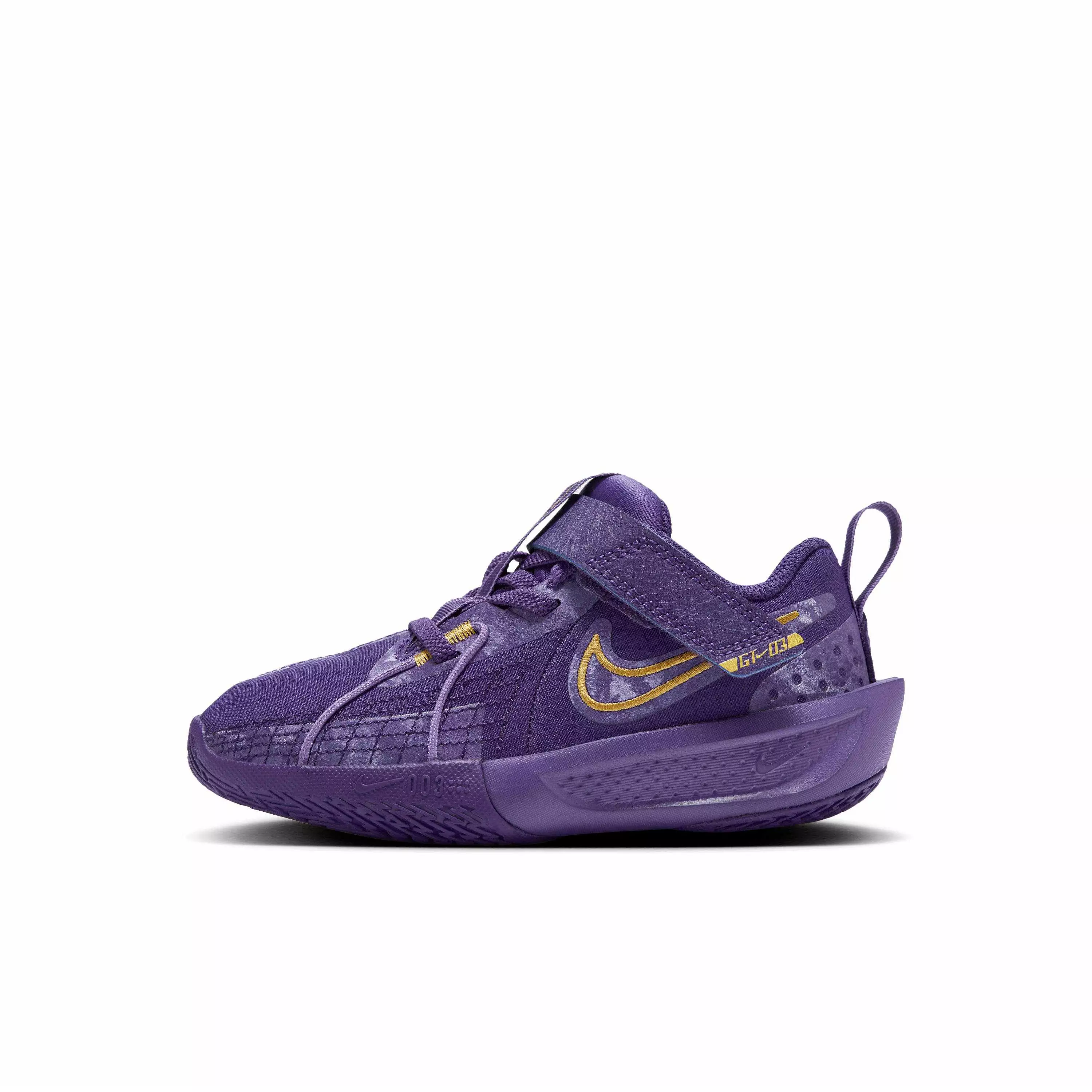 Nike G.T. Cut 3 "Court Purple/Field Purple/Wild Violet/Ink" Preschool Girls' Basketball Shoe - PURPLE/PURPLE/VIOLET/INK