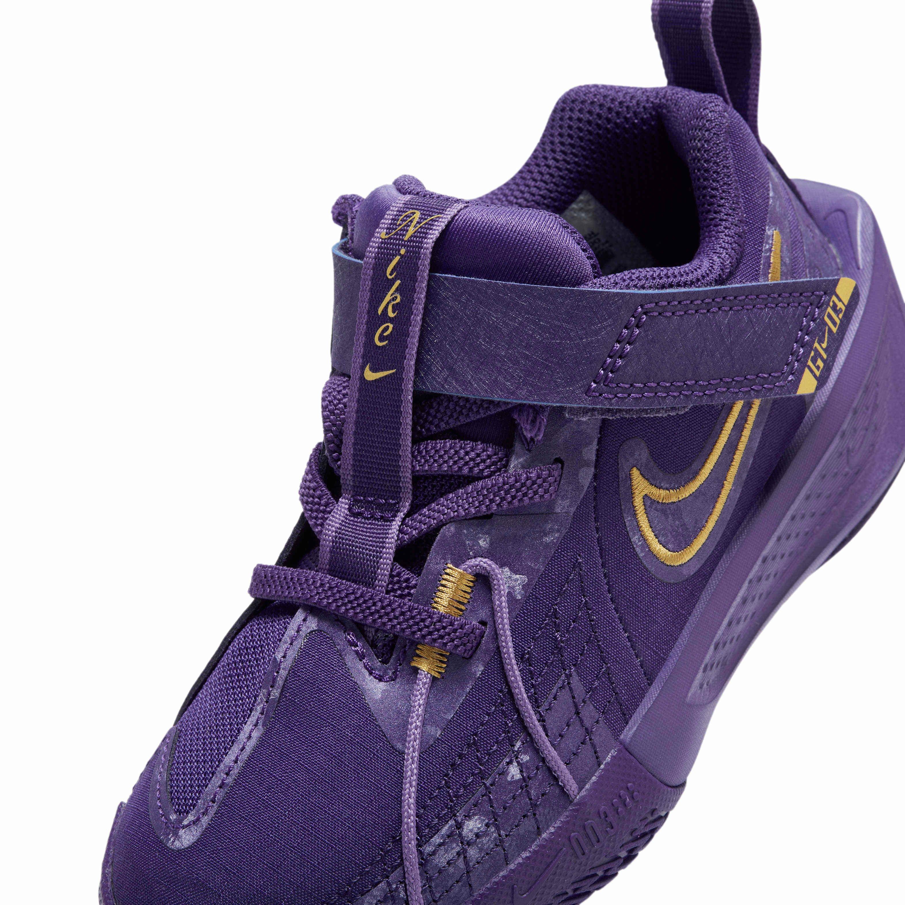 Nike G.T. Cut 3 "Court Purple/Field Purple/Wild Violet/Ink" Preschool Girls' Basketball Shoe - PURPLE/PURPLE/VIOLET/INK Thumbnail View 7